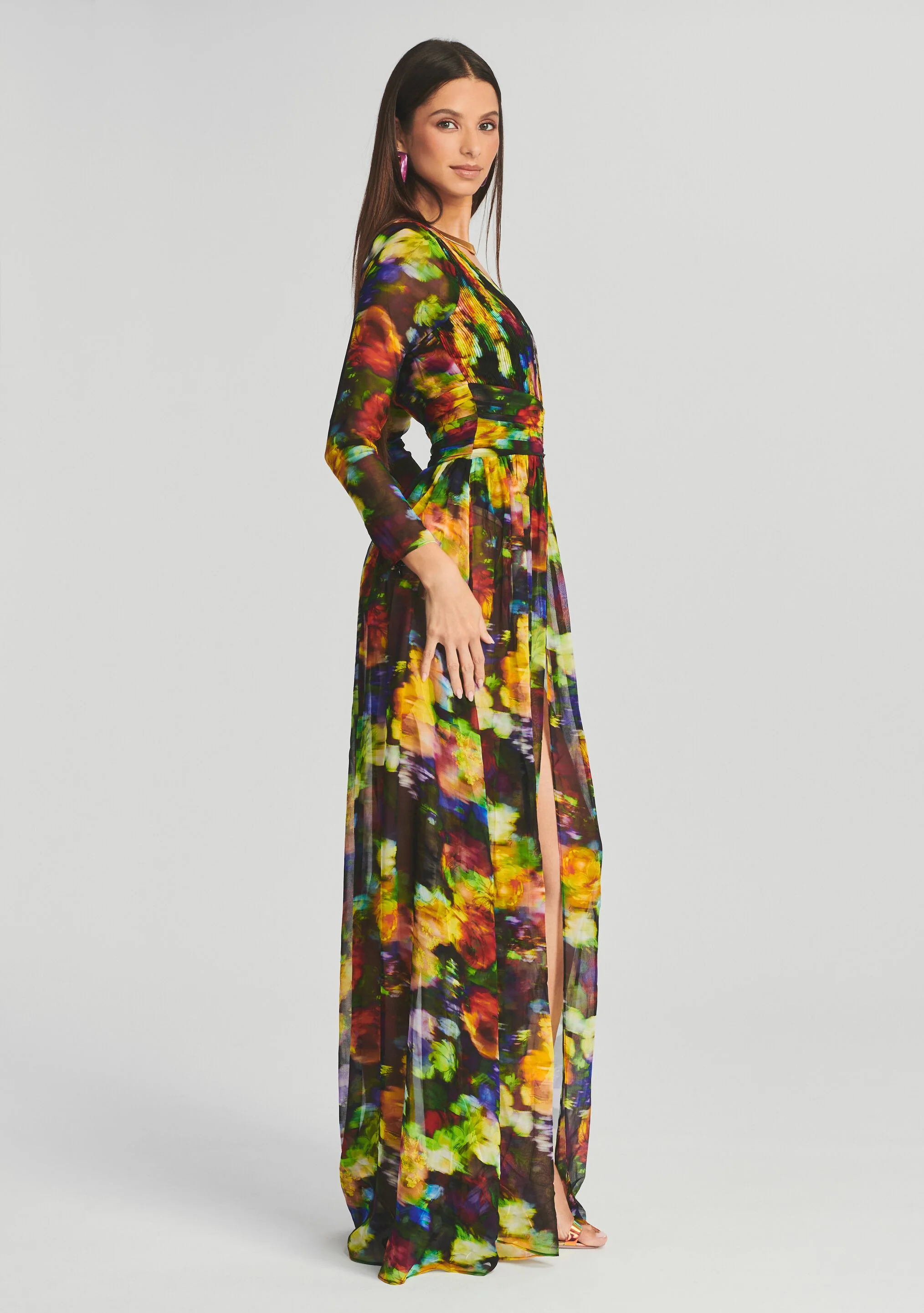 Angela Silk Chiffon Dress - Image 3