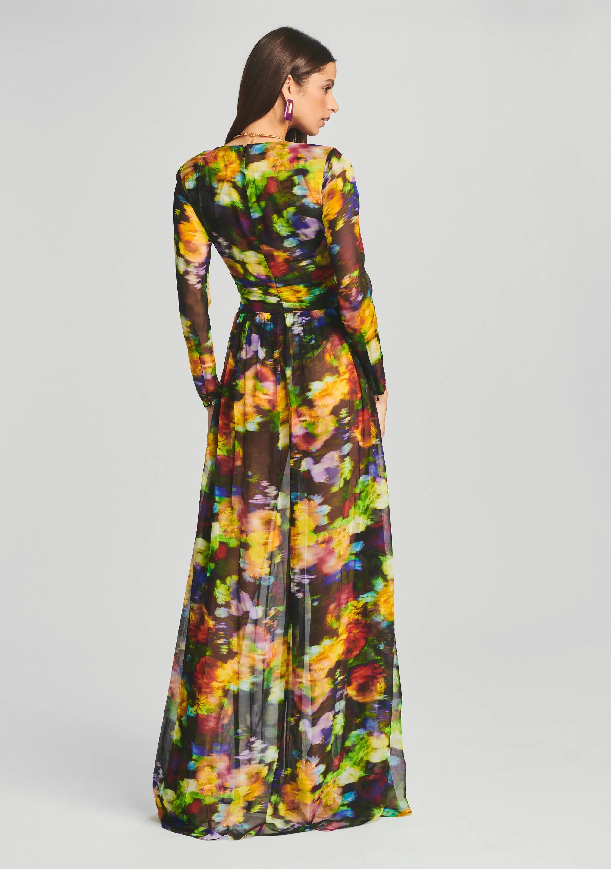 Angela Silk Chiffon Dress - Image 4