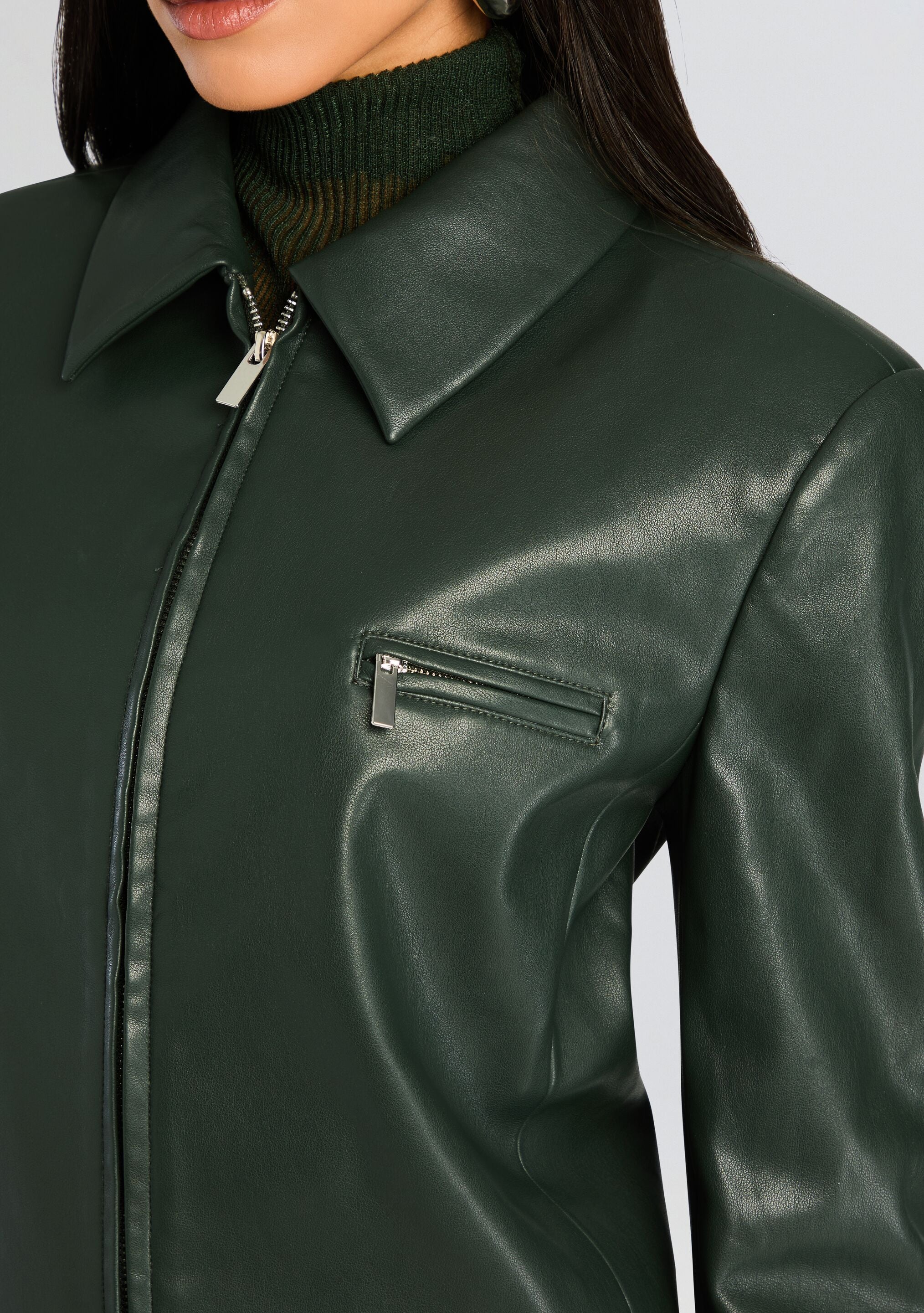 Asha Faux Leather Jacket - Image 2