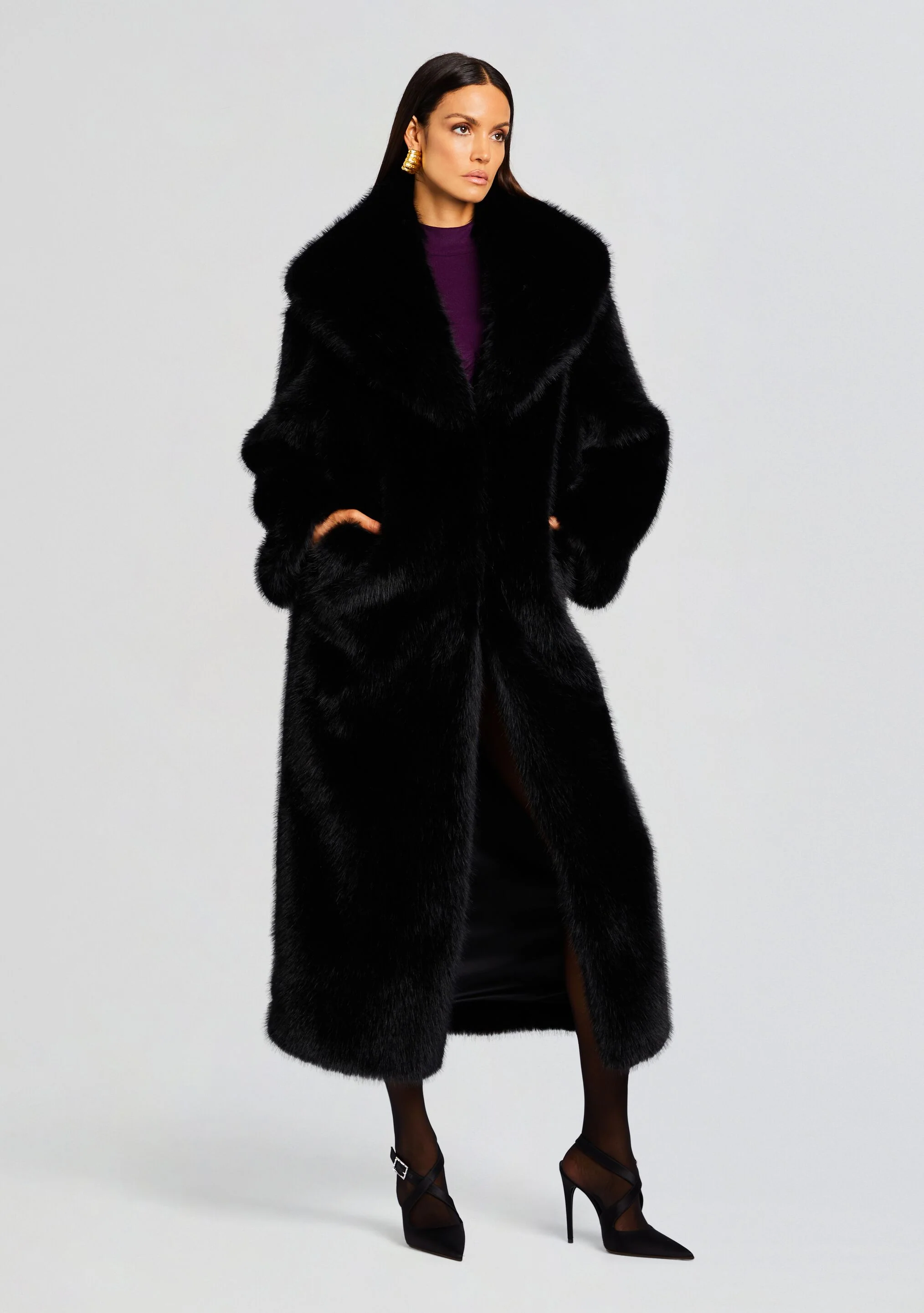 Averie Faux Fur Coat - Image 5