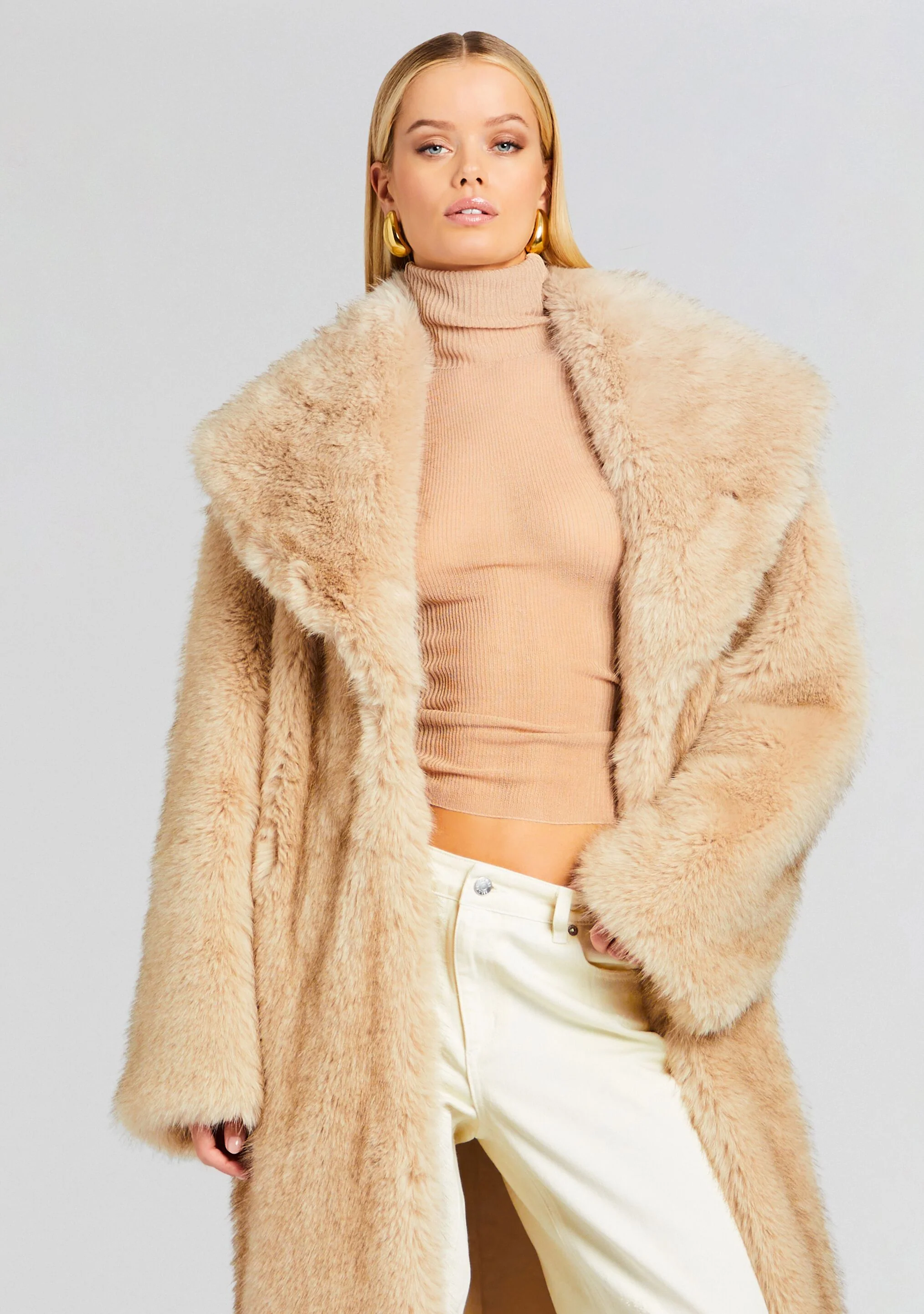 Averie Faux Fur Coat - Image 2