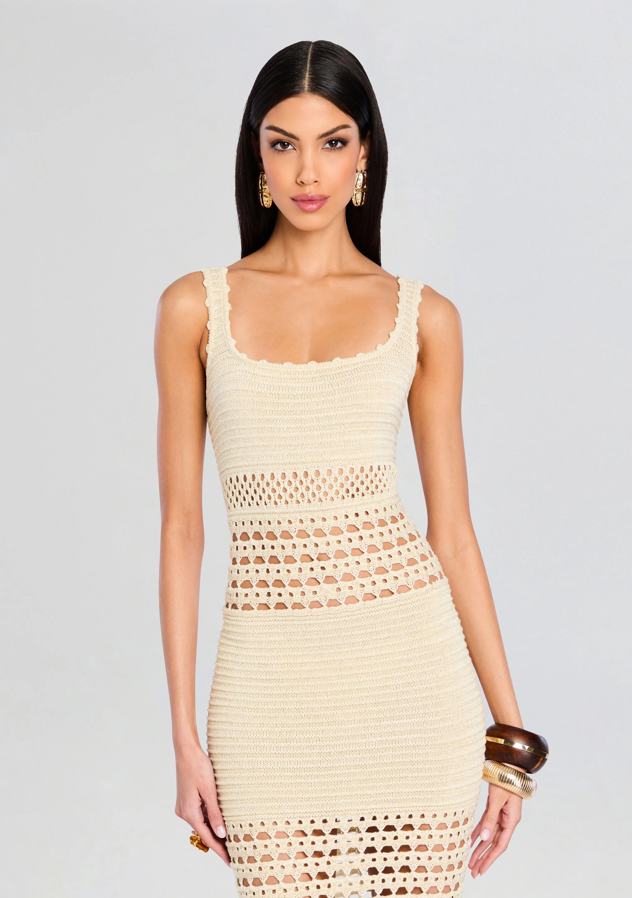 Avril Knit Crochet Dress - Image 5