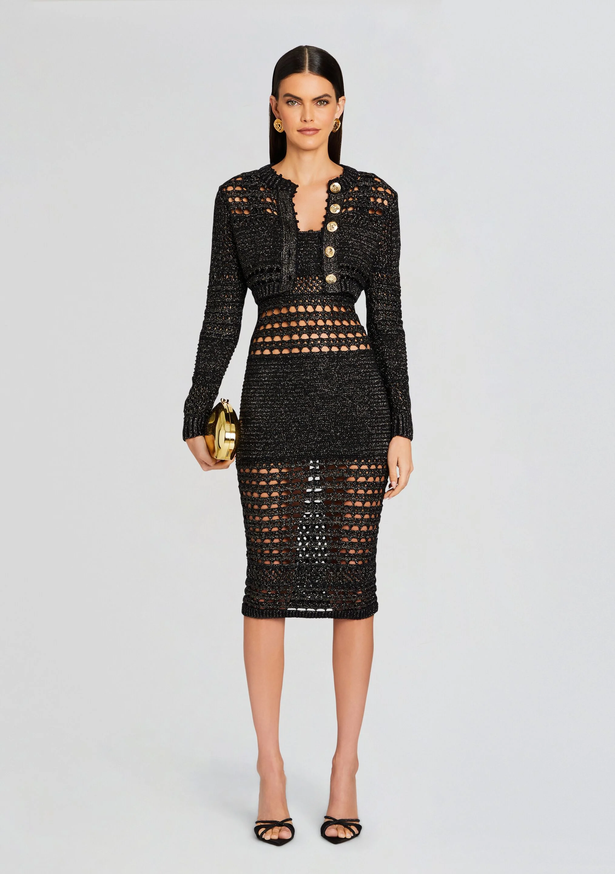 Avril Knit Crochet Dress - Image 5
