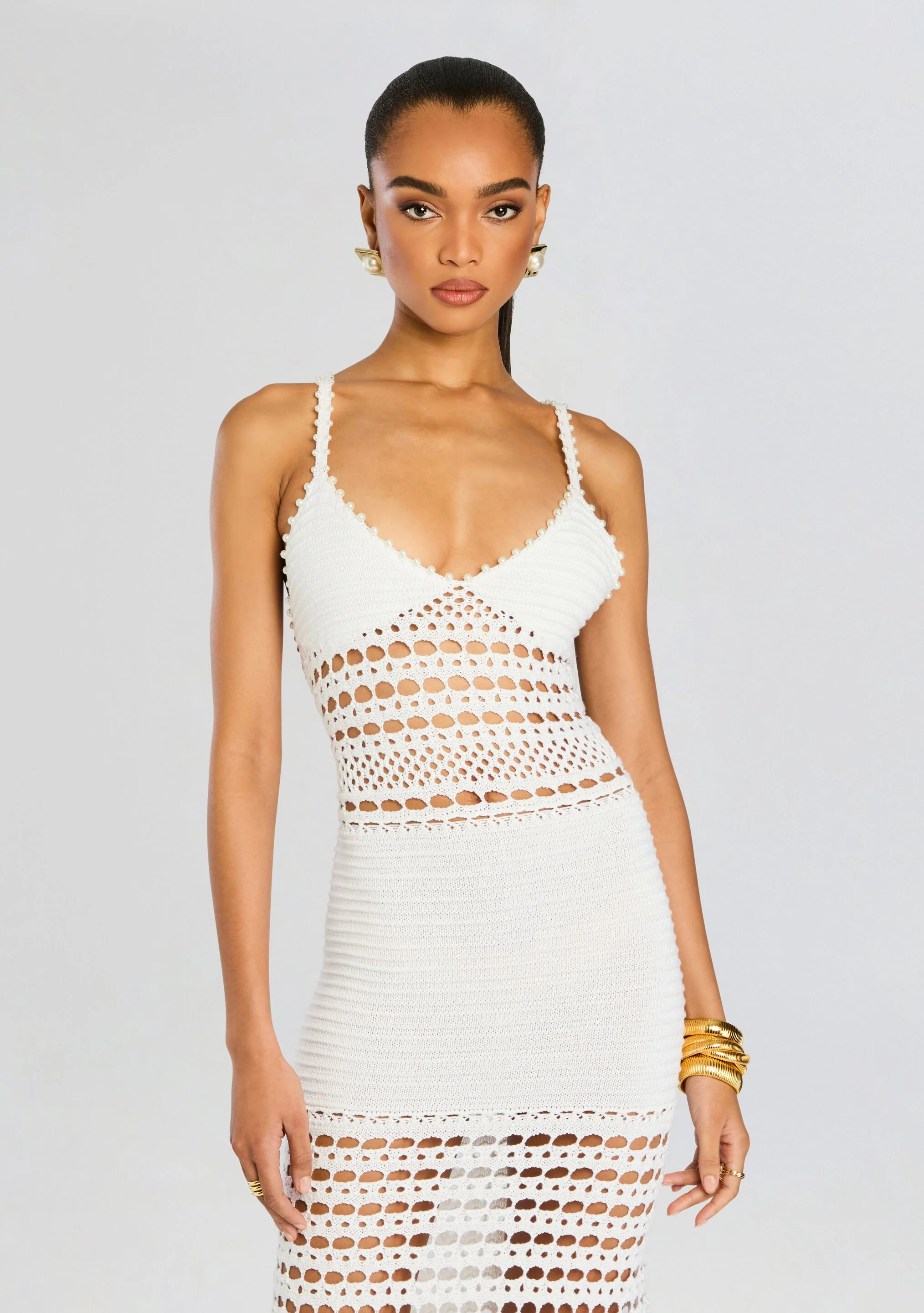 Belize Knit Crochet Dress - Image 5