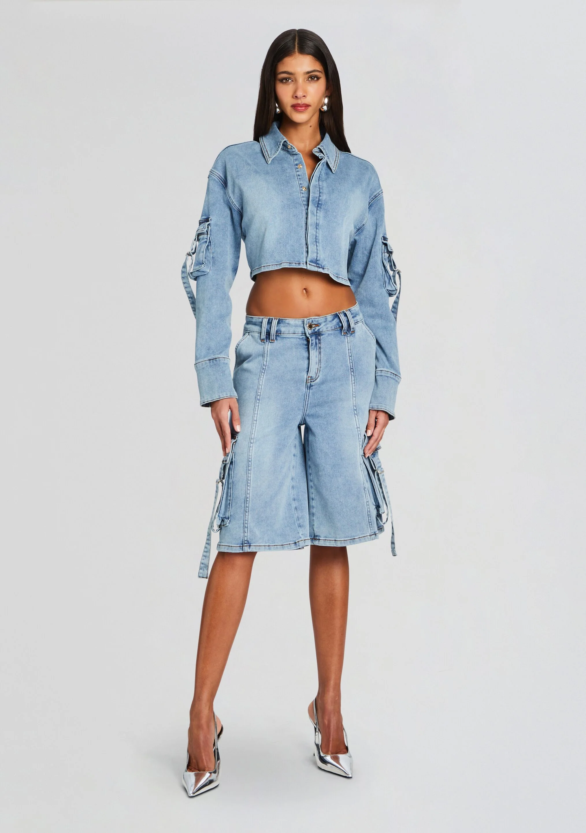 Blu Cargo Denim Top - Image 5