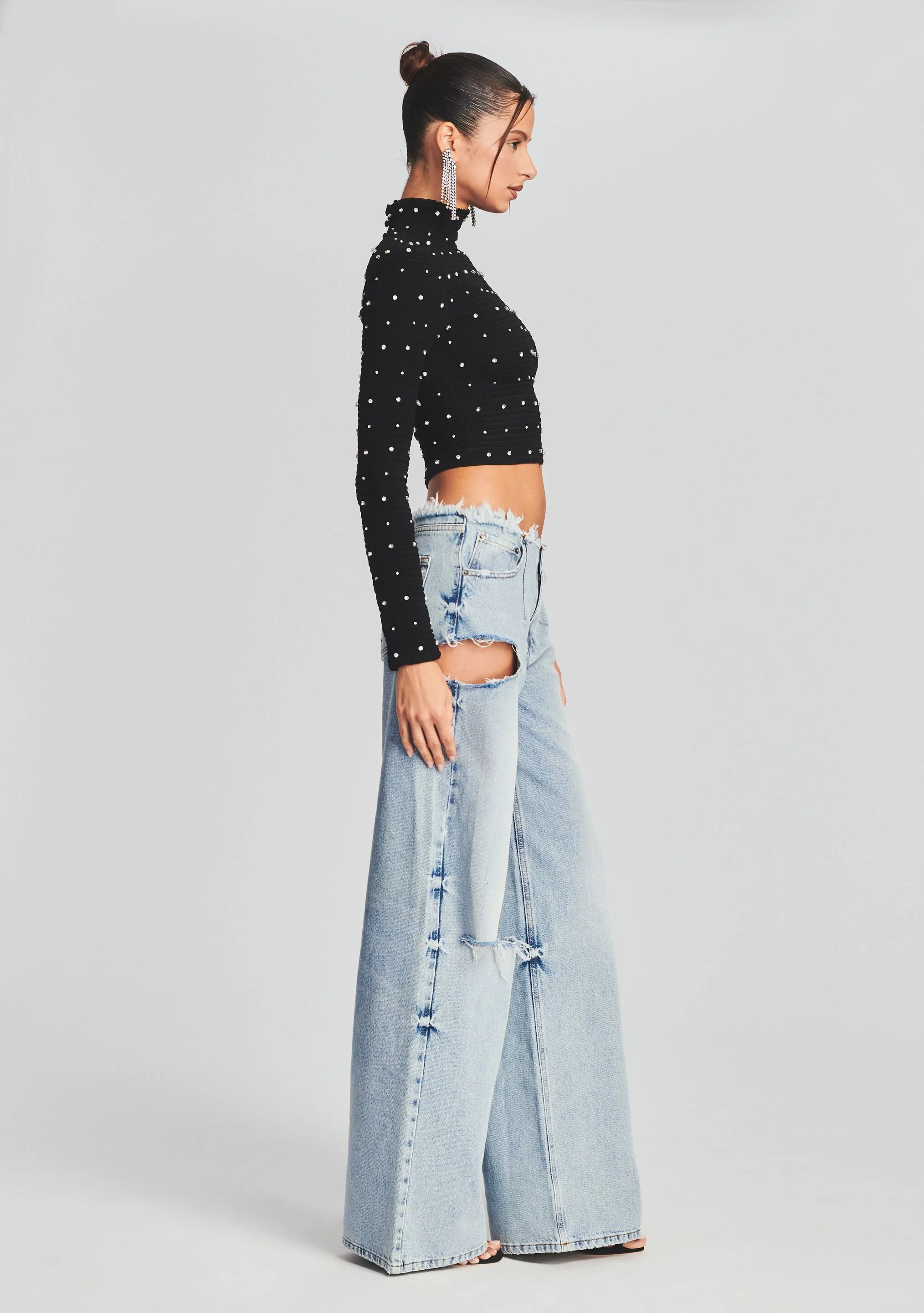 Brooks Embellished Chiffon Top - Image 3