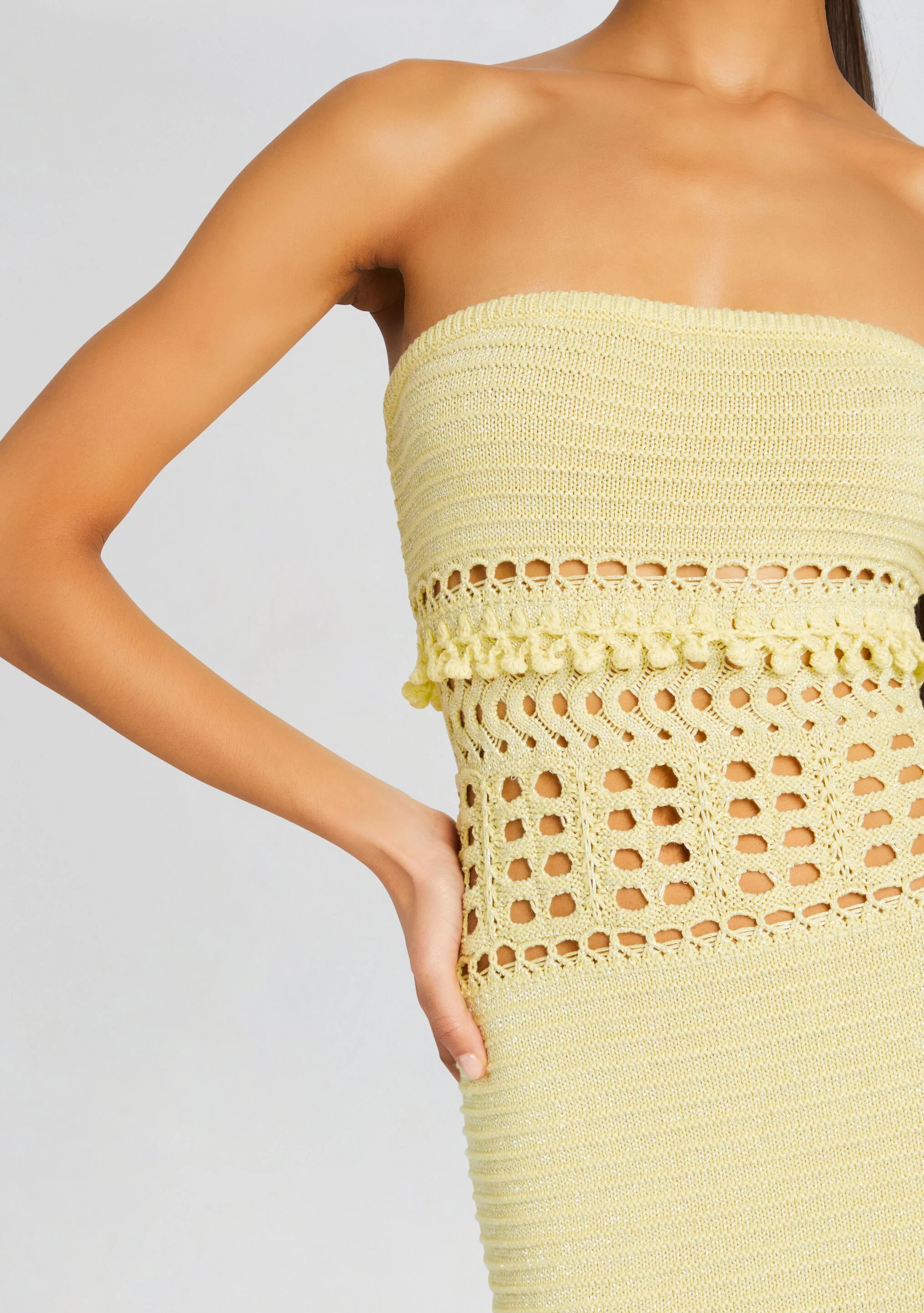 Caroline Knit Crochet Dress - Image 2