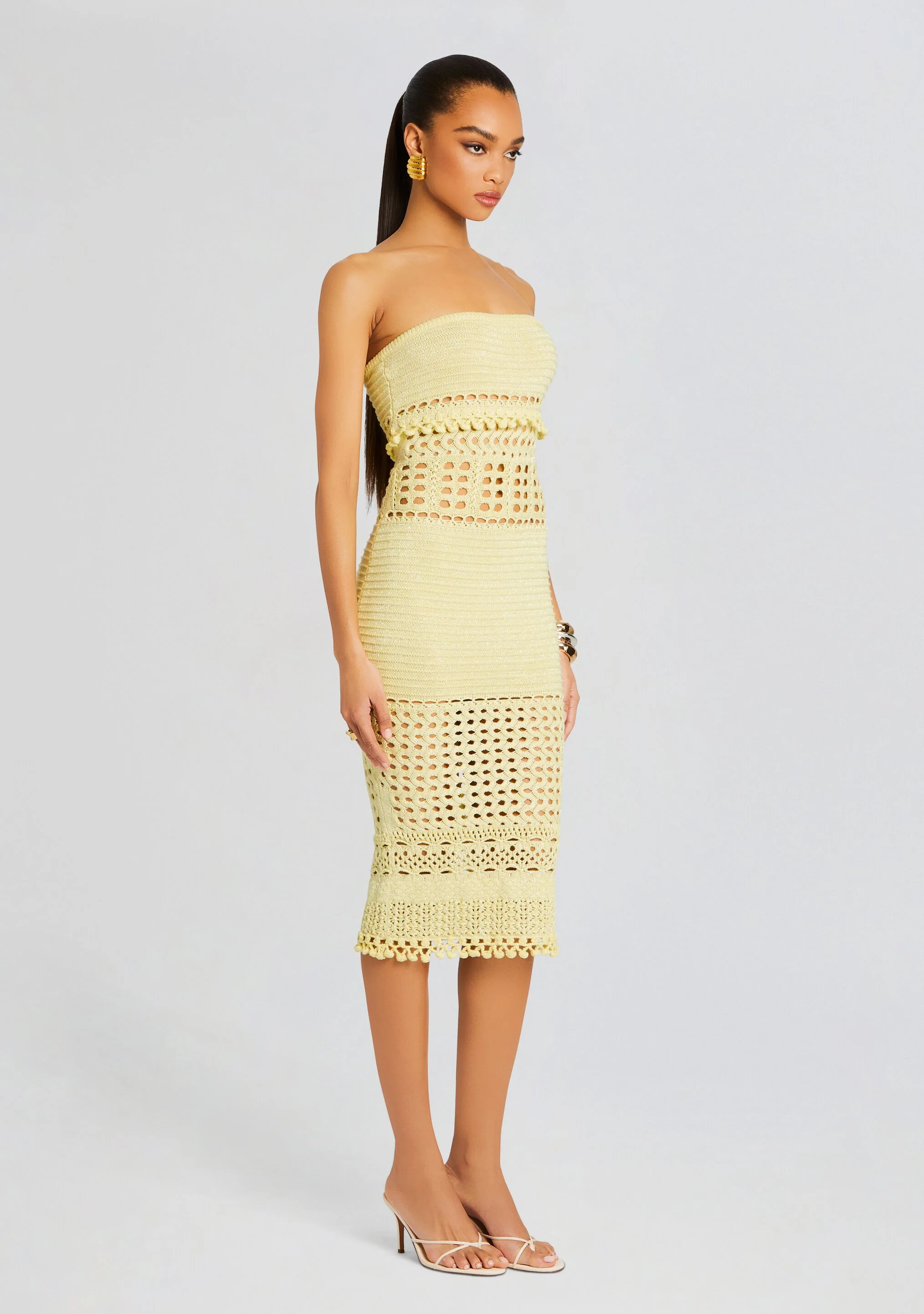 Caroline Knit Crochet Dress - Image 3