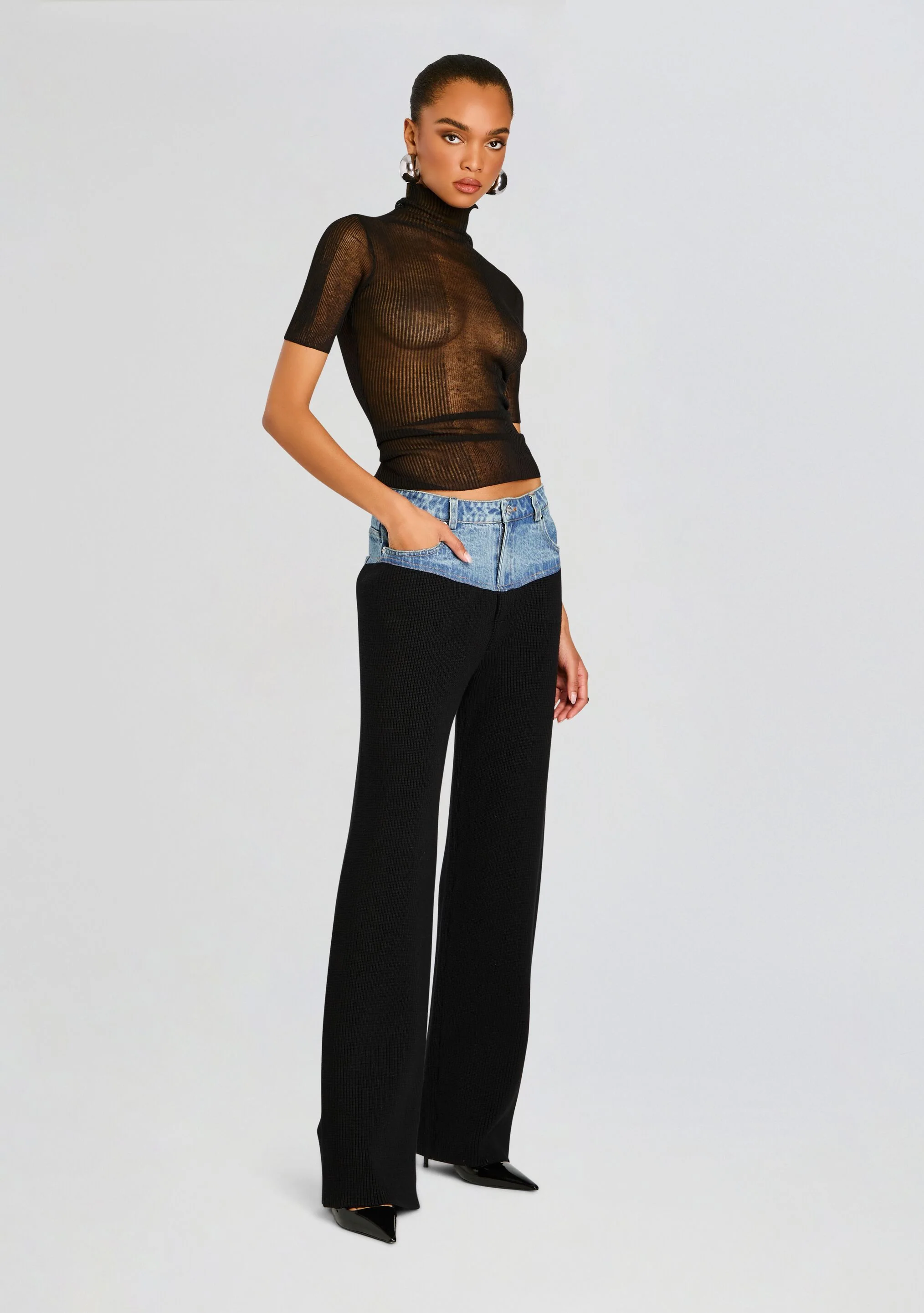 Chani Knit Denim Pant - Image 3