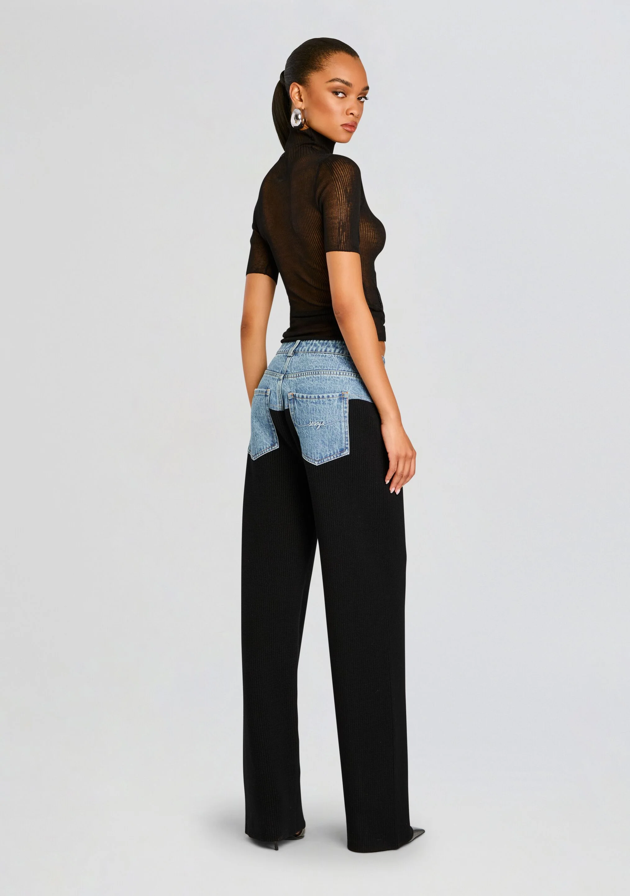 Chani Knit Denim Pant - Image 4