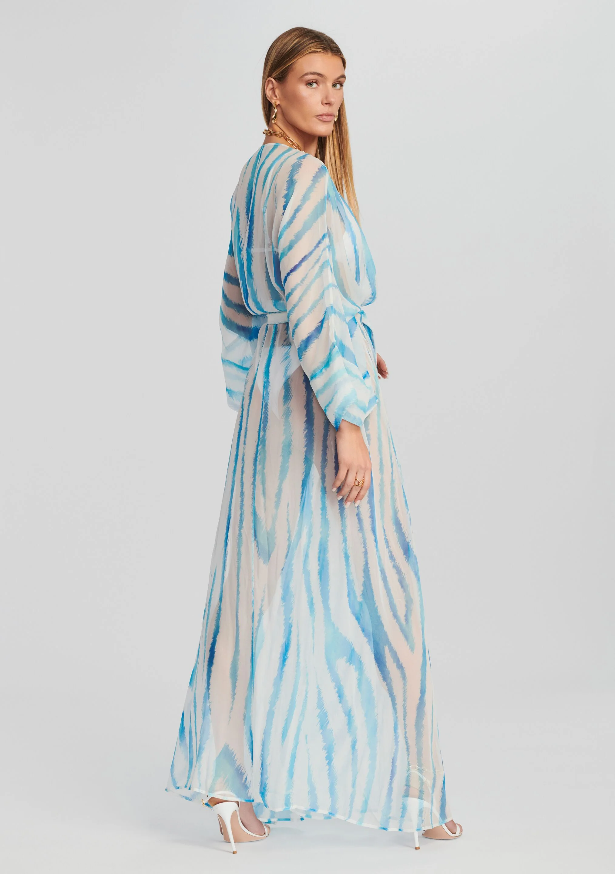 Cher Silk Chiffon Robe - Image 4