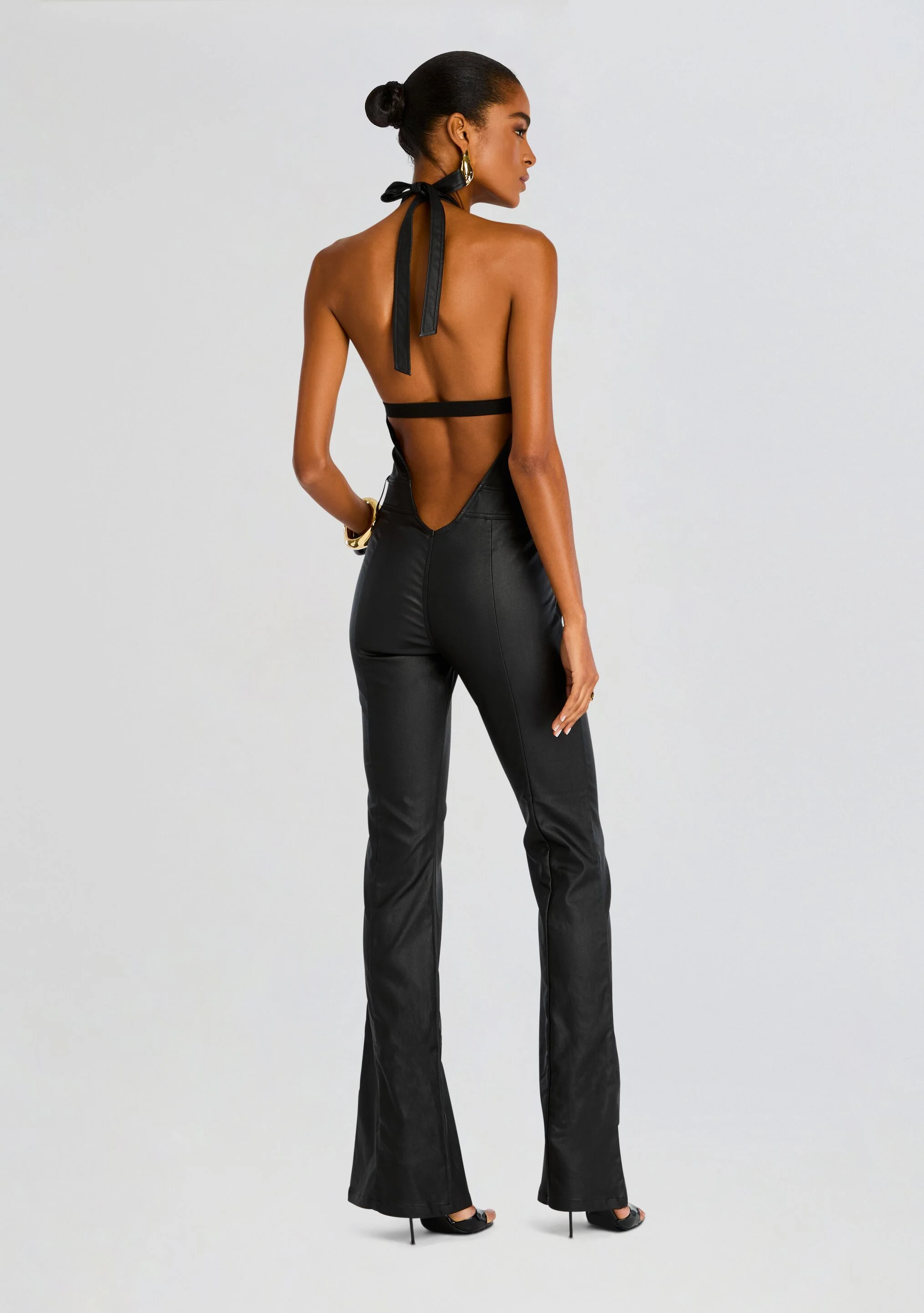 Cynthia Coated Denim Jumpsuit - Image 4