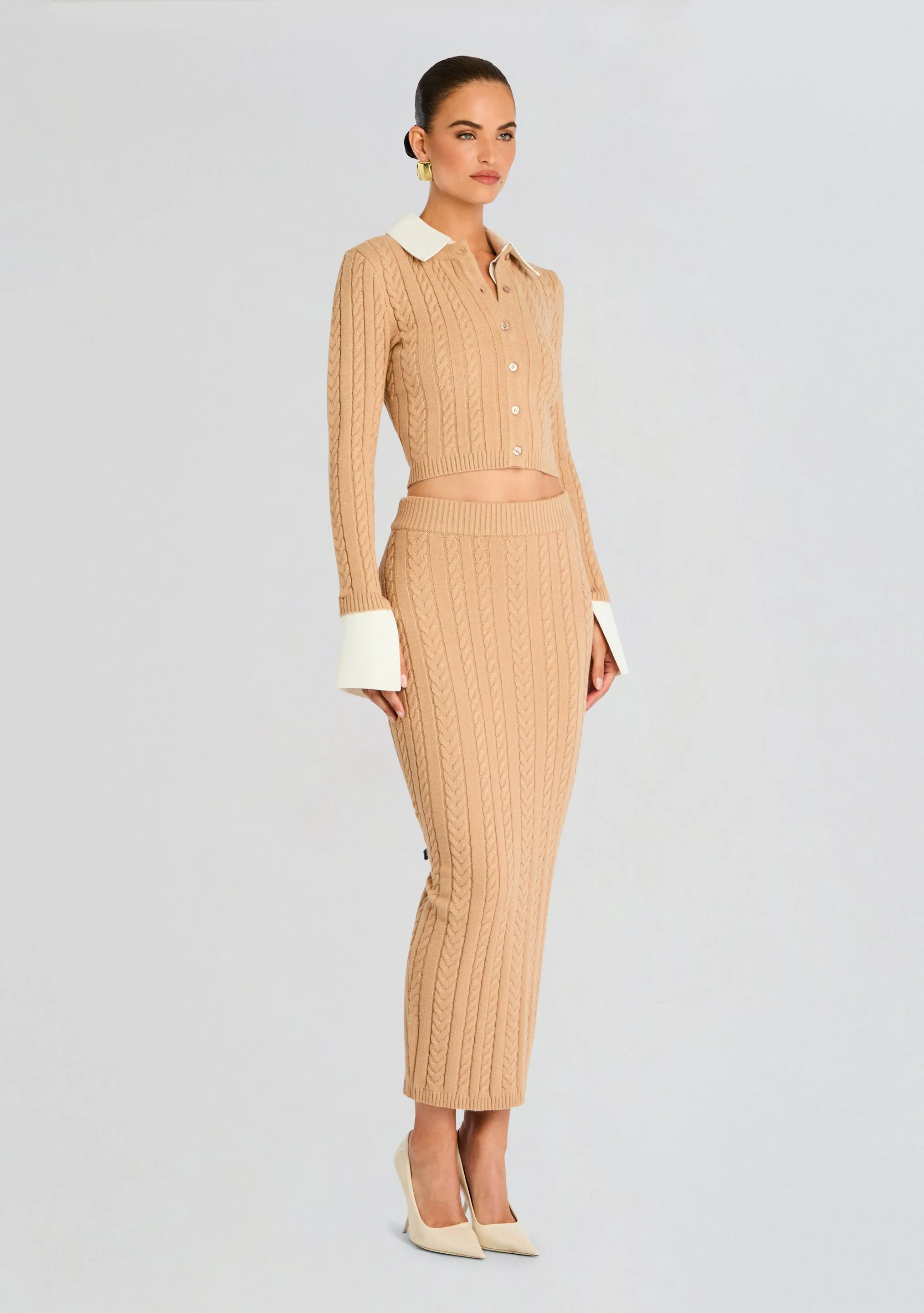 Eloise Cable Knit Cardigan - Image 3