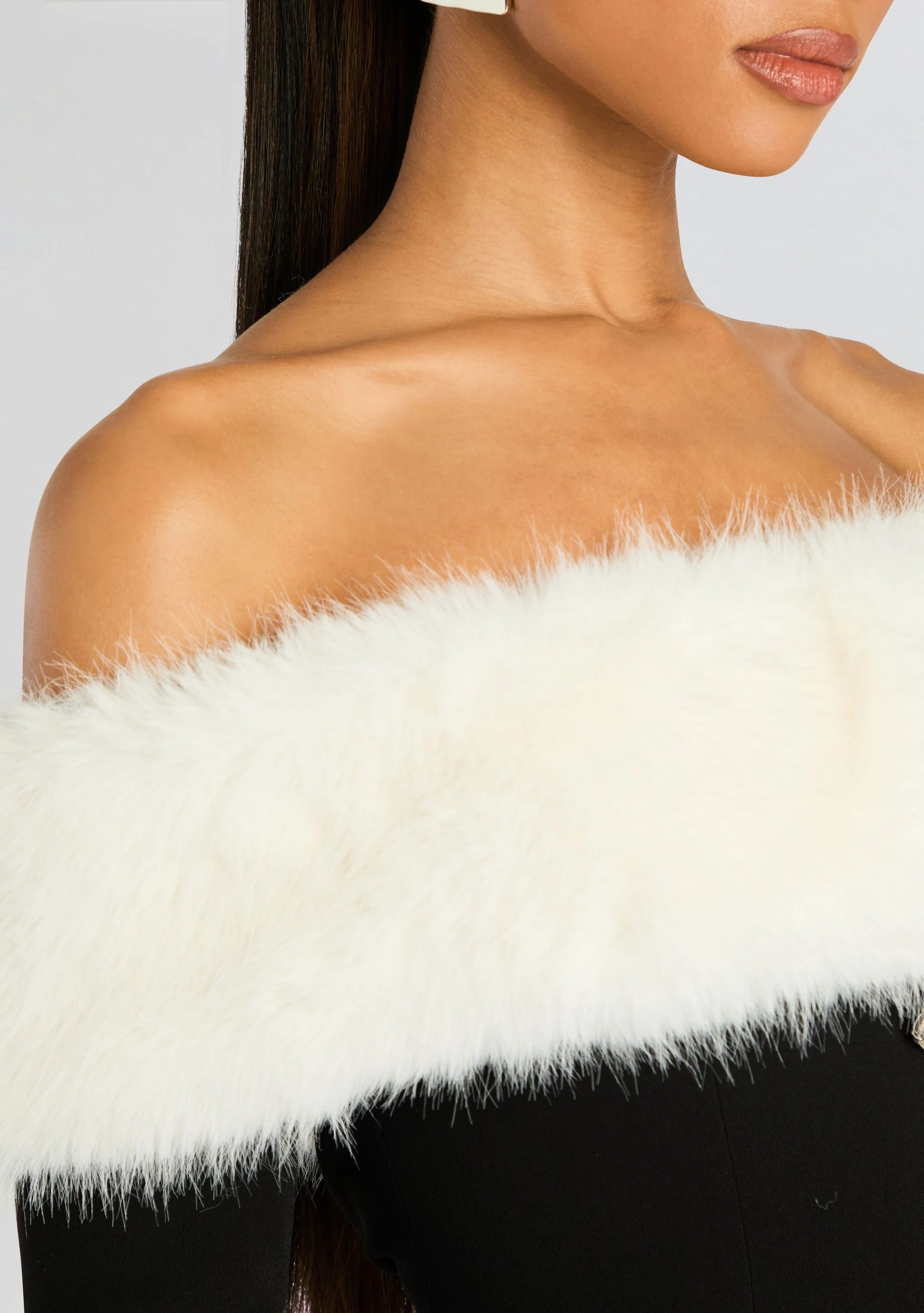 Elspeth Faux Fur Dress - Image 3