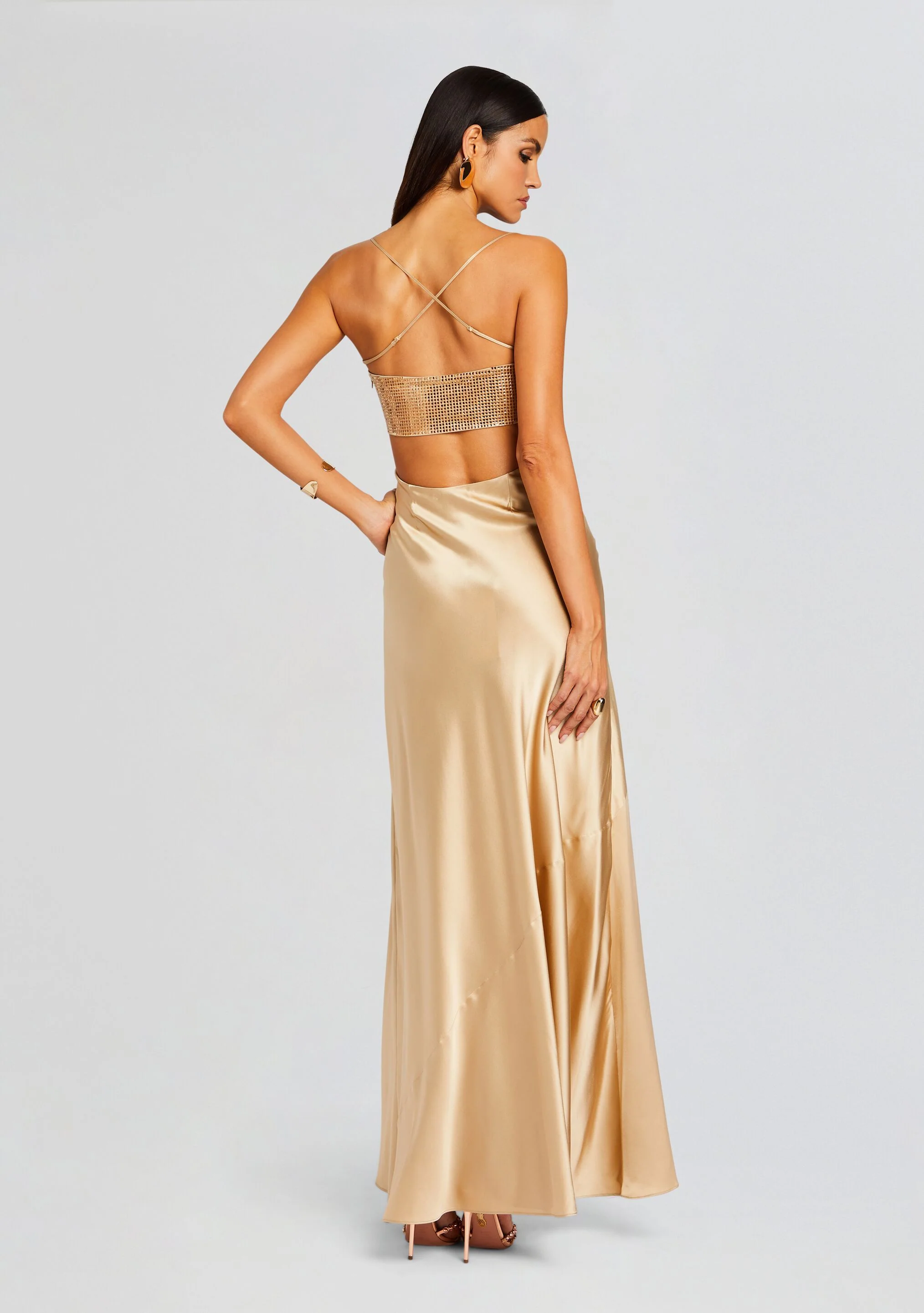Emery Embellished Silk Dress - Image 4