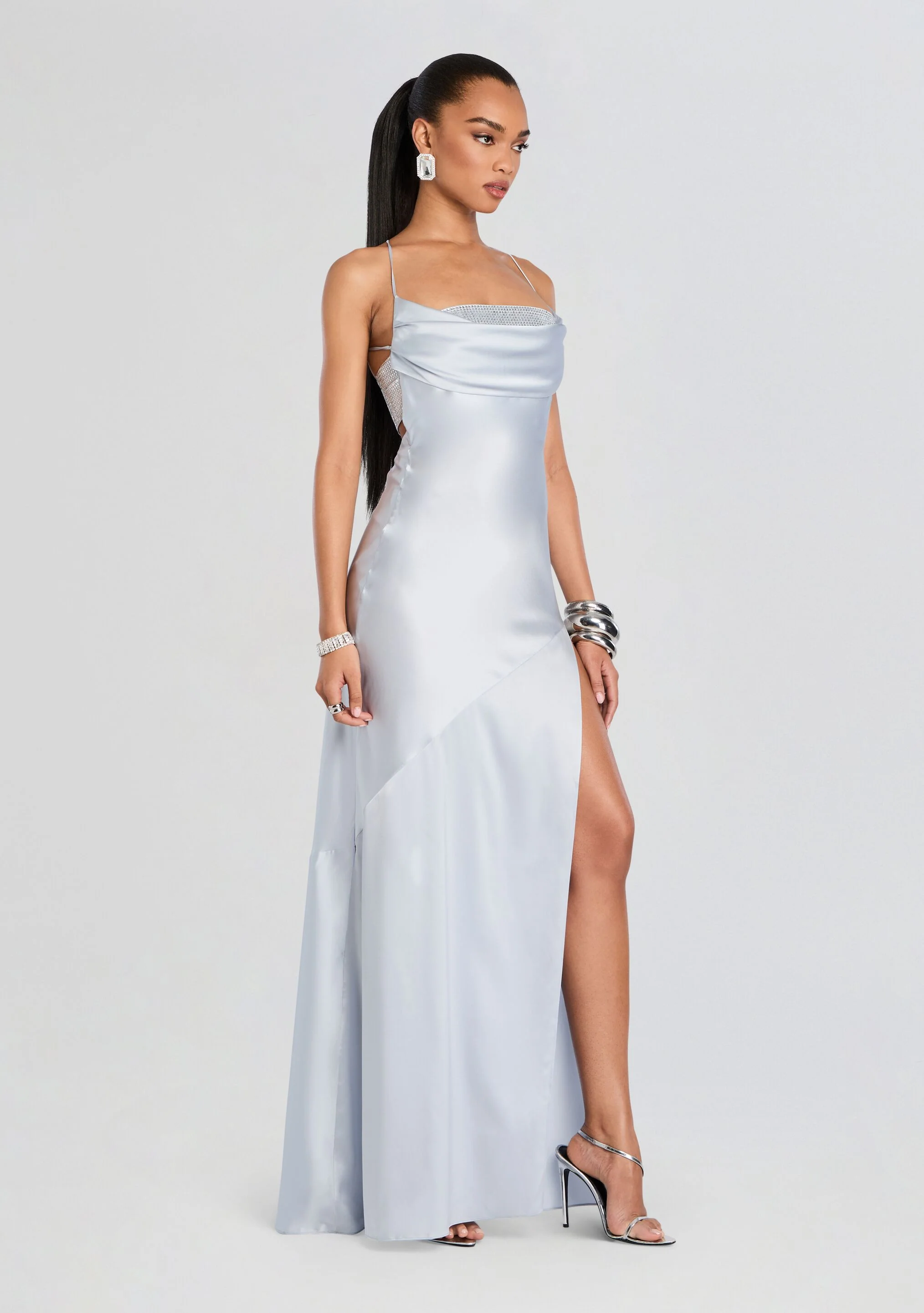Emery Embellished Silk Dress - Image 4
