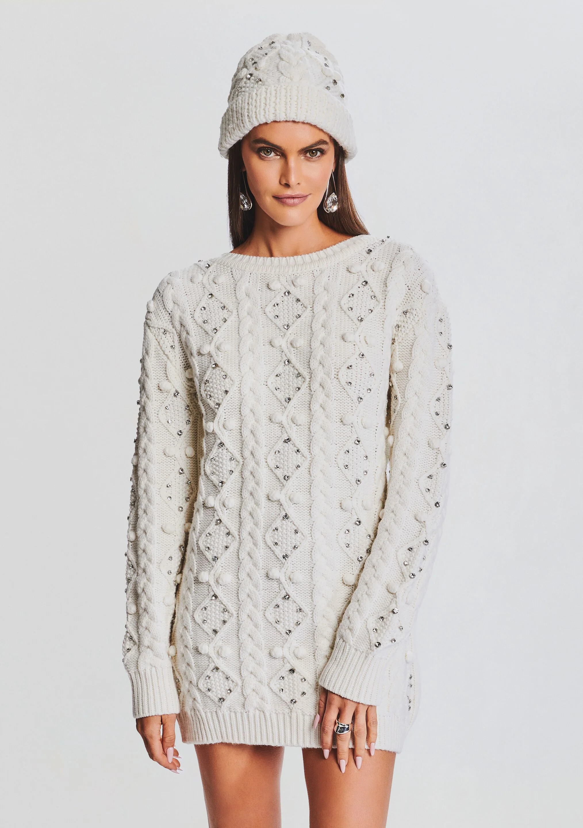 Evia Embellished Knit Hat - Image 2