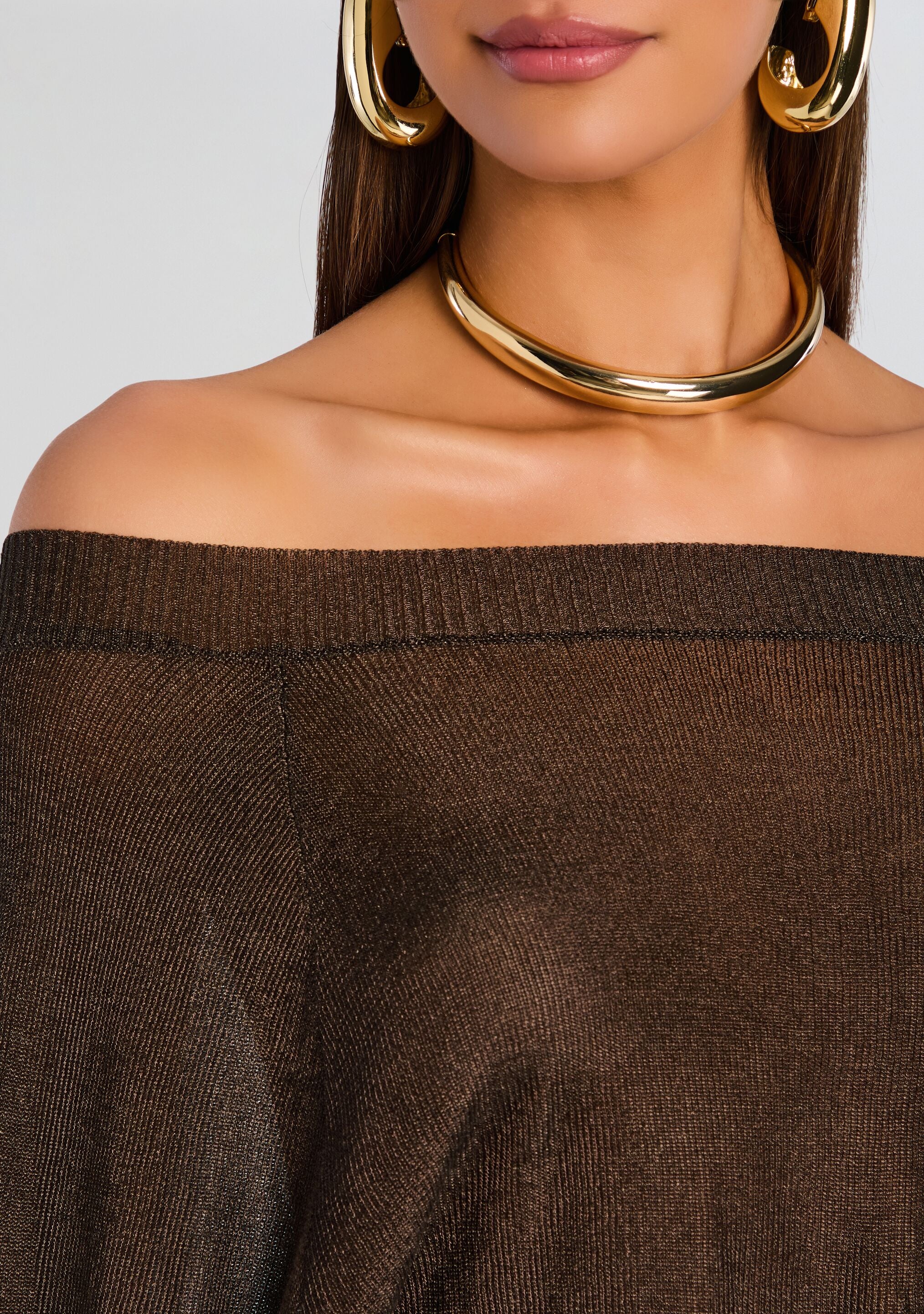 Felicity Metallic Knit Top - Image 2