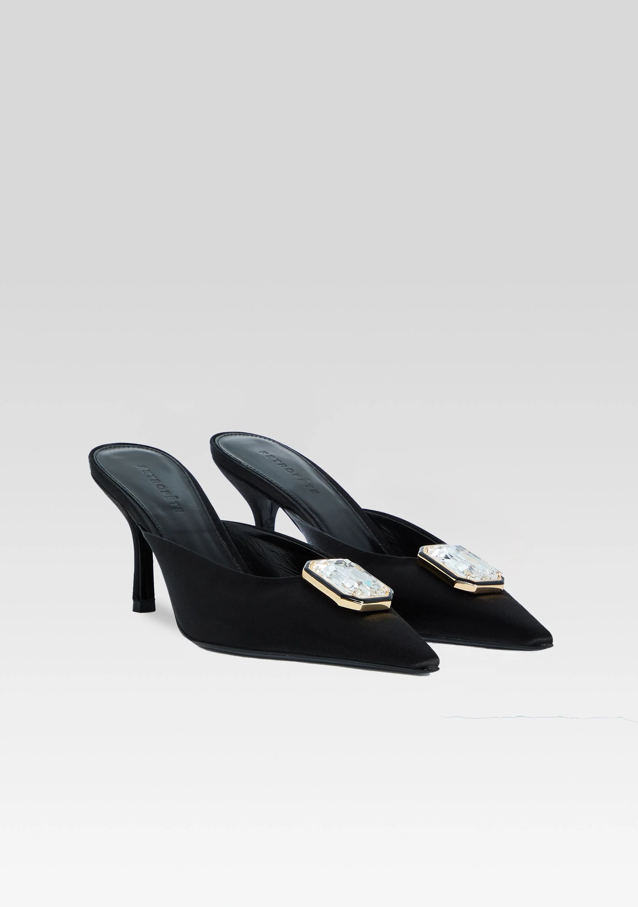 Francesca Satin Kitten Mule - Image 3