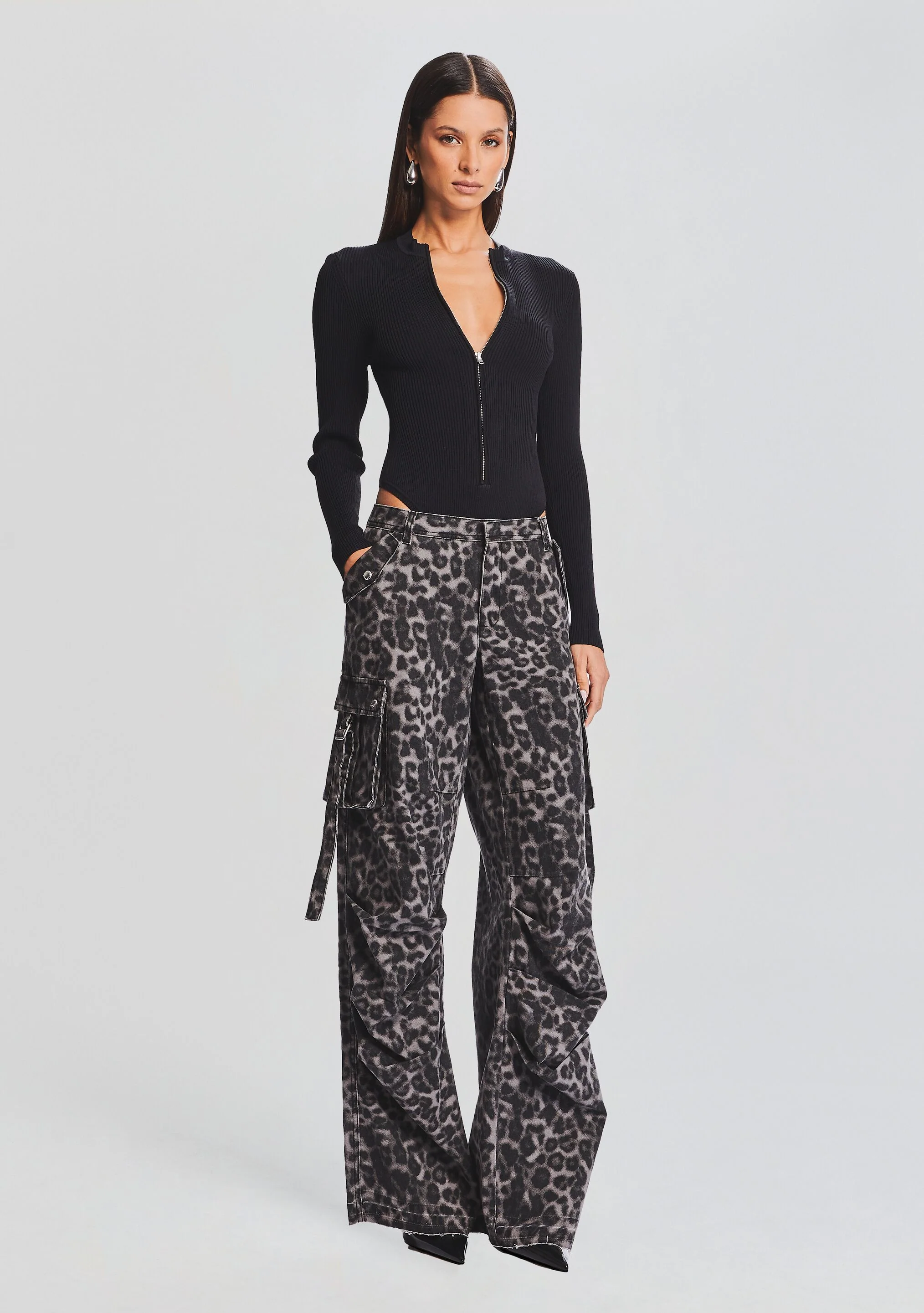Geo Rib Knit Bodysuit - Image 2