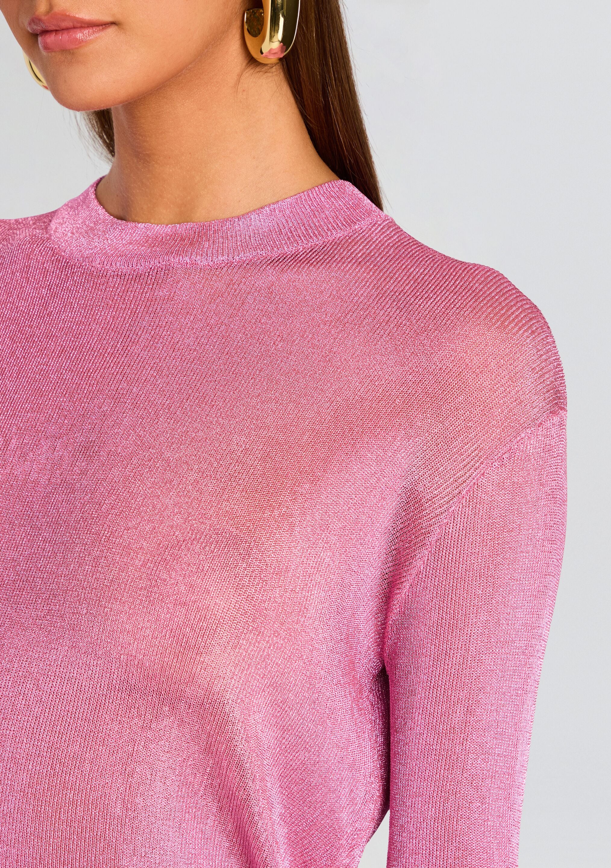 Hana Metallic Knit Top - Image 2