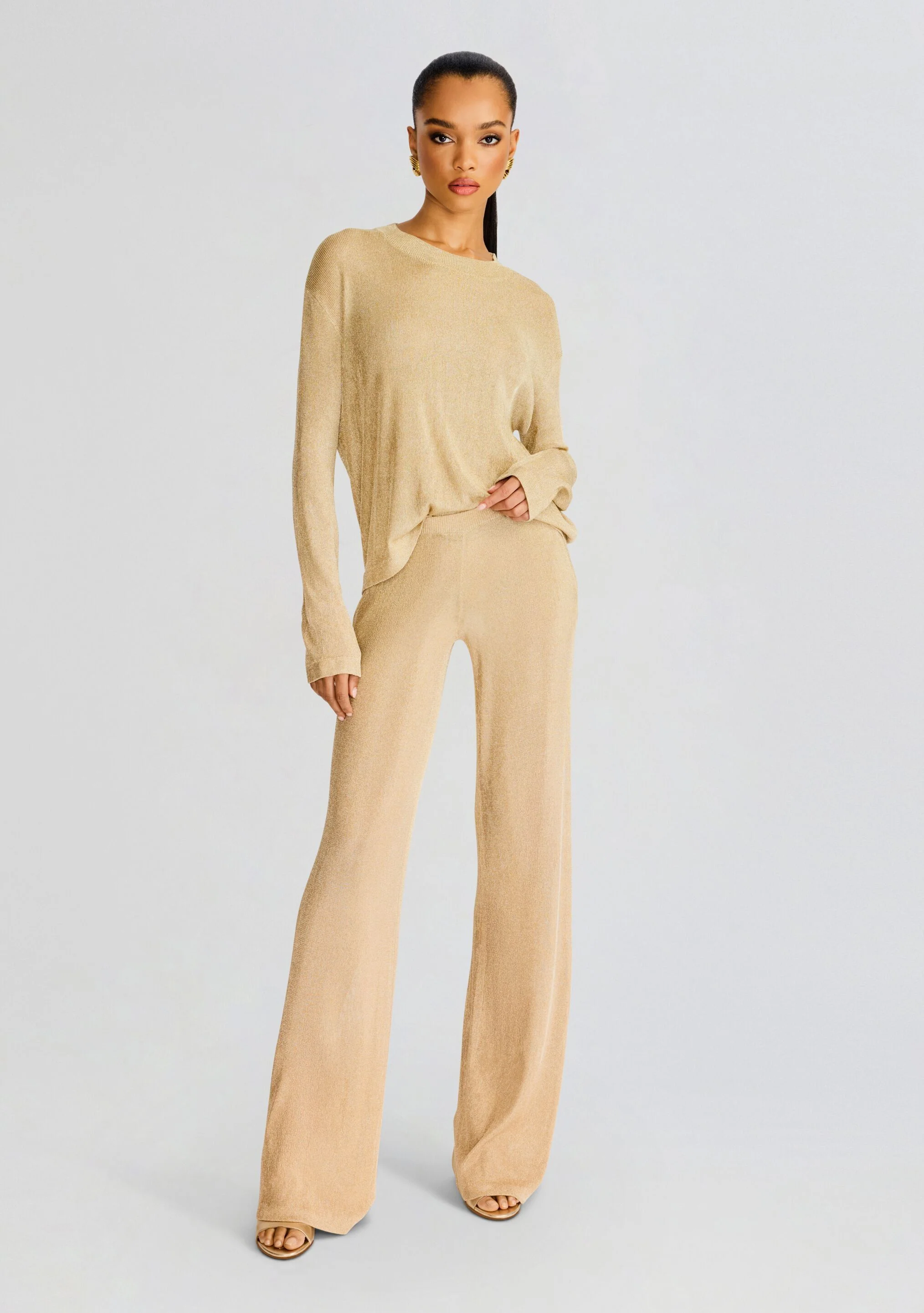 Hana Metallic Knit Top - Image 2