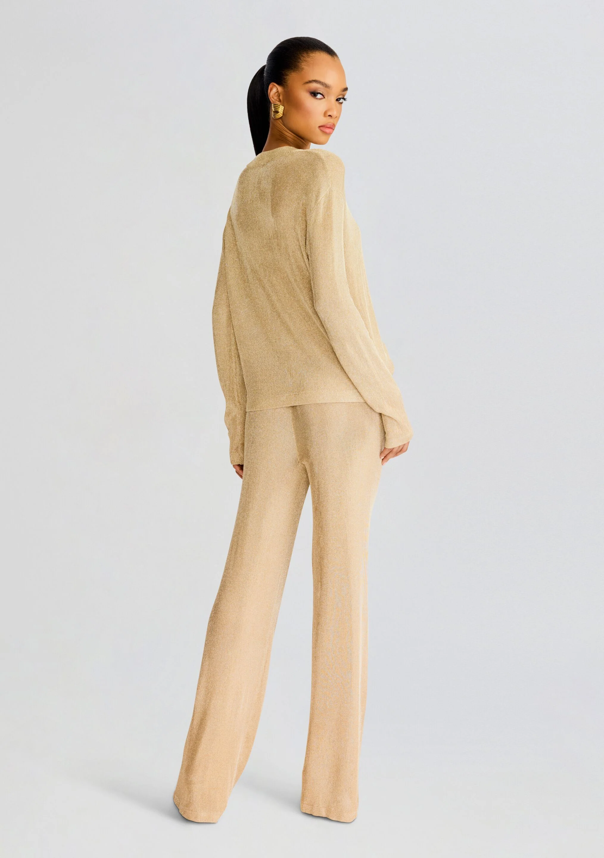 Hana Metallic Knit Top - Image 3