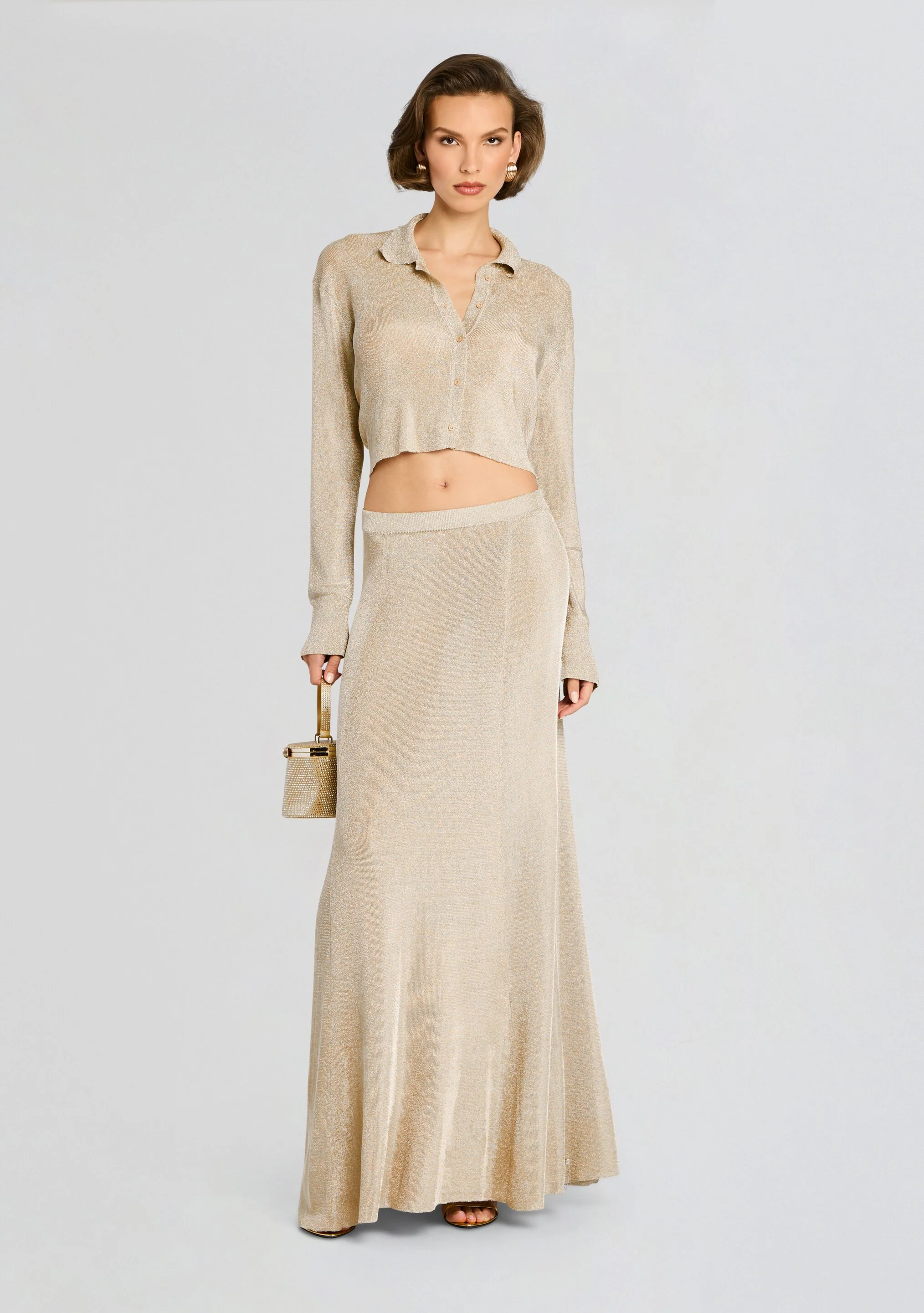 Jessa Metallic Knit Top - Image 5