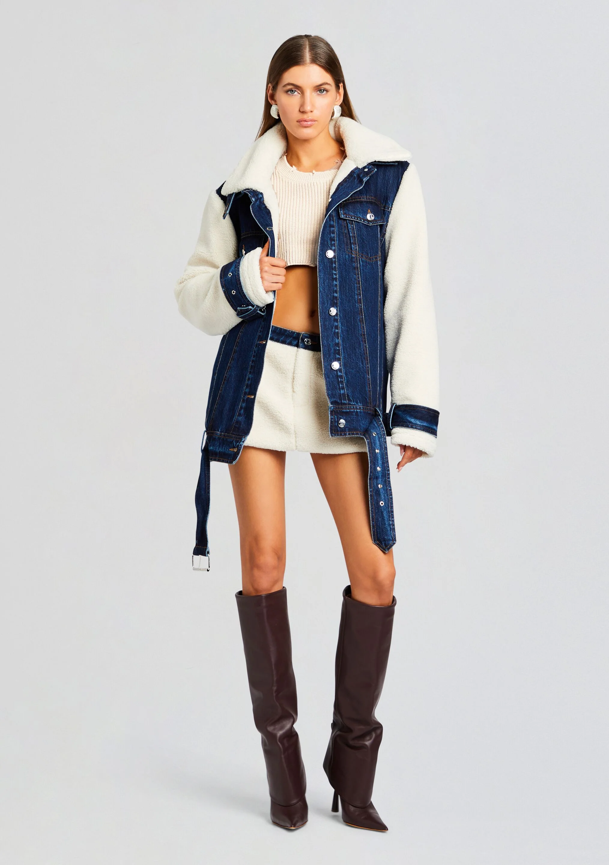 Karissa Teddy Denim Skirt - Image 2