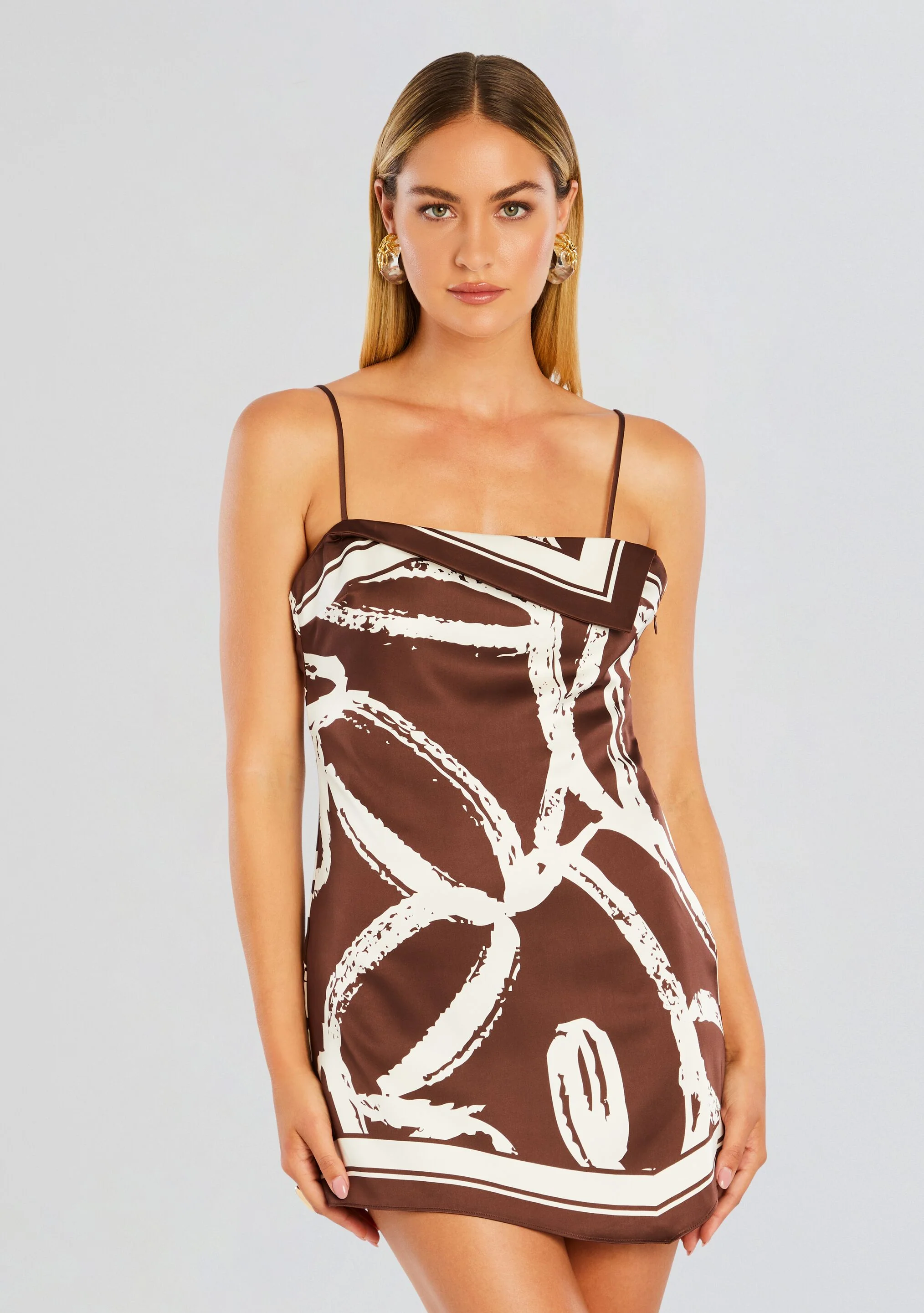 Leilani Satin Mini Dress - Image 5