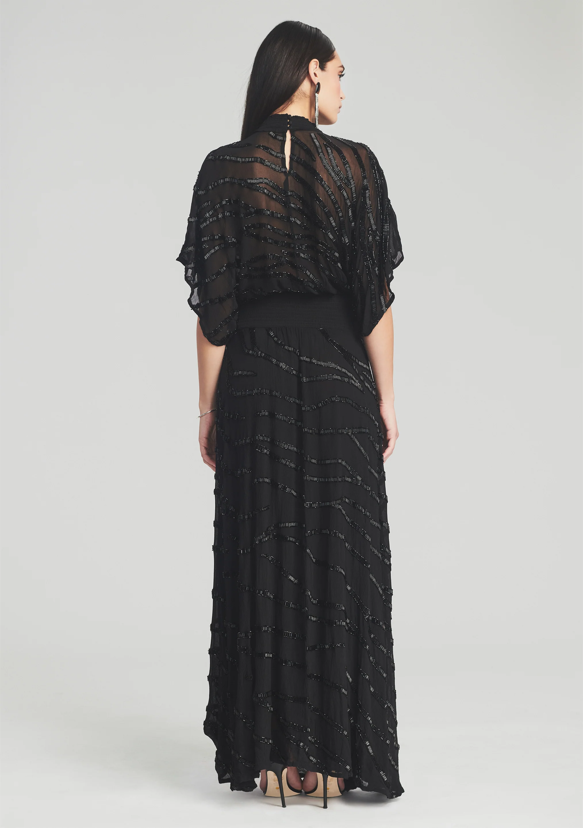 Lilo Embellished Silk Chiffon Dress - Image 5