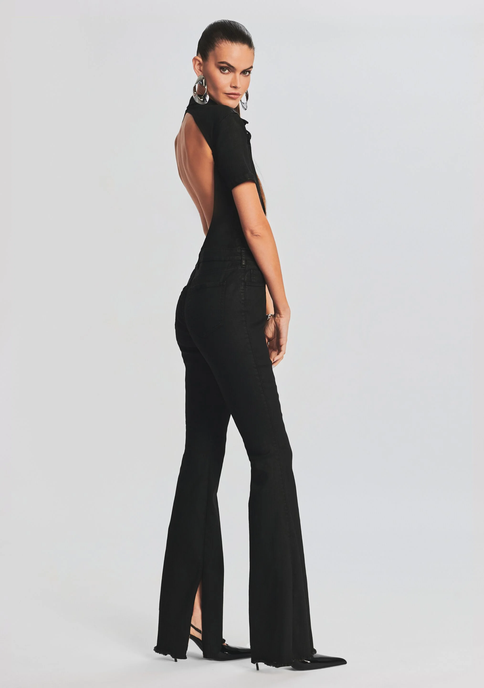 Lyla Coated Denim Jumpsuit - Image 3