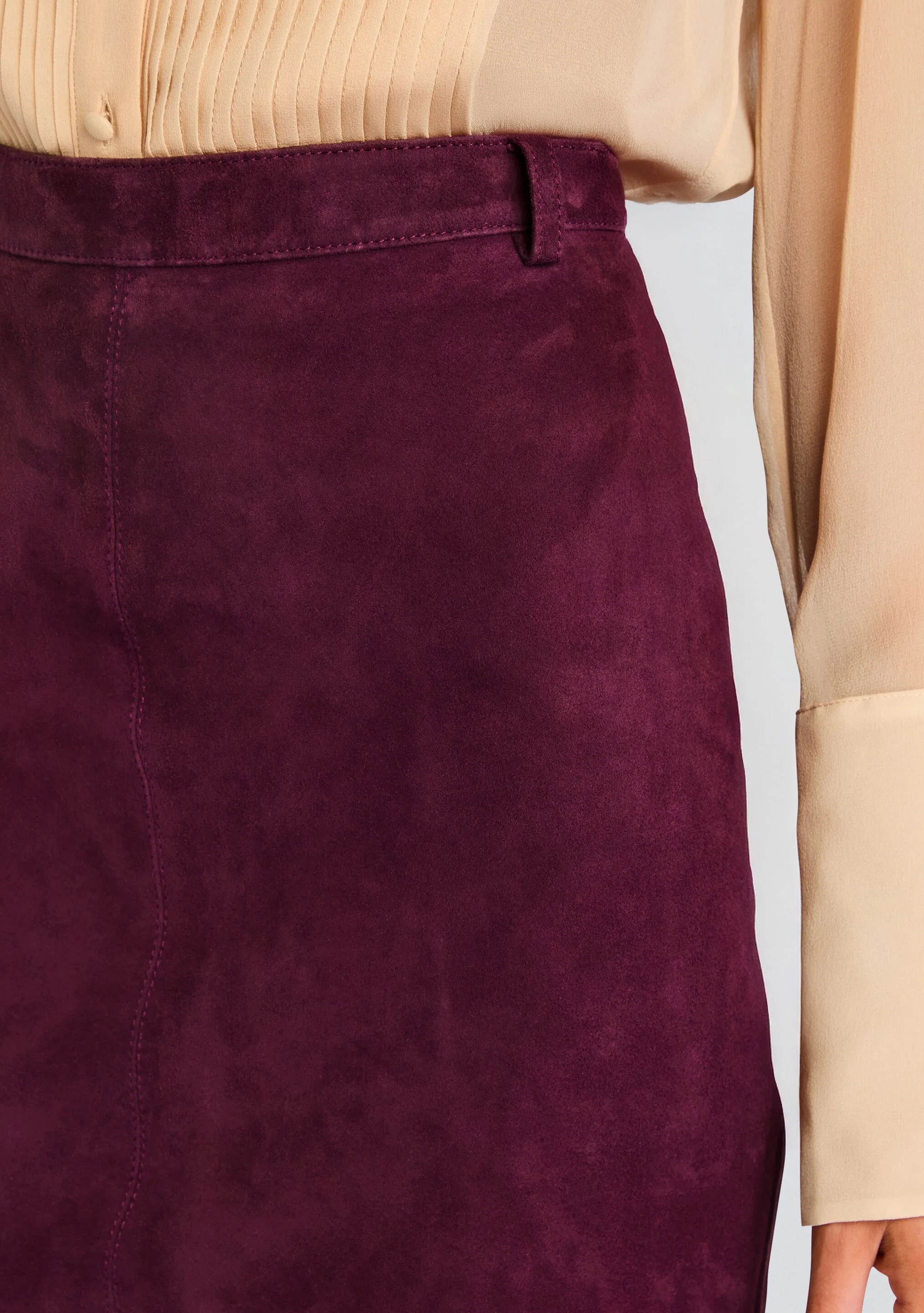 Marcella Suede Leather Skirt - Image 2