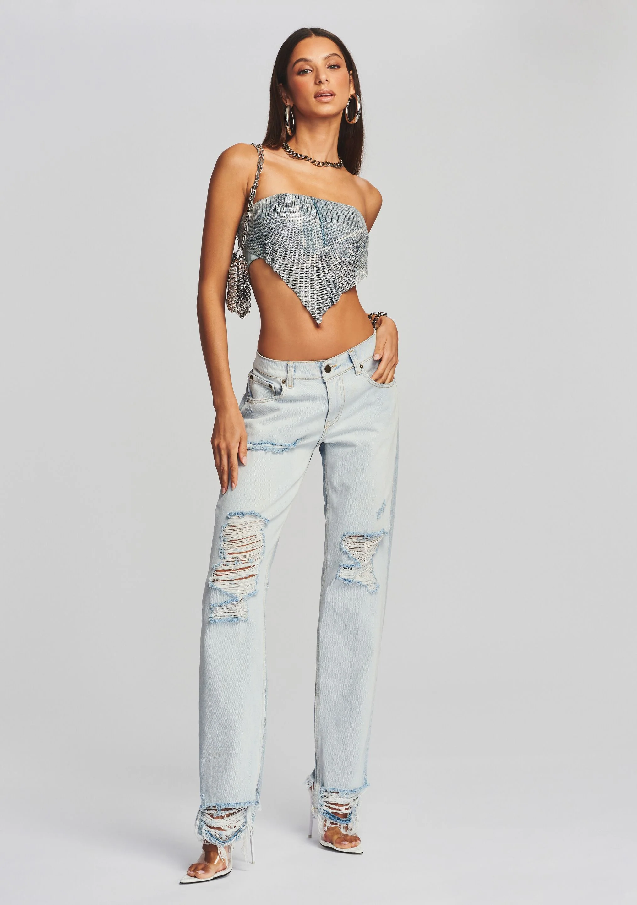 Milos Embellished Chainmail Top - Image 2