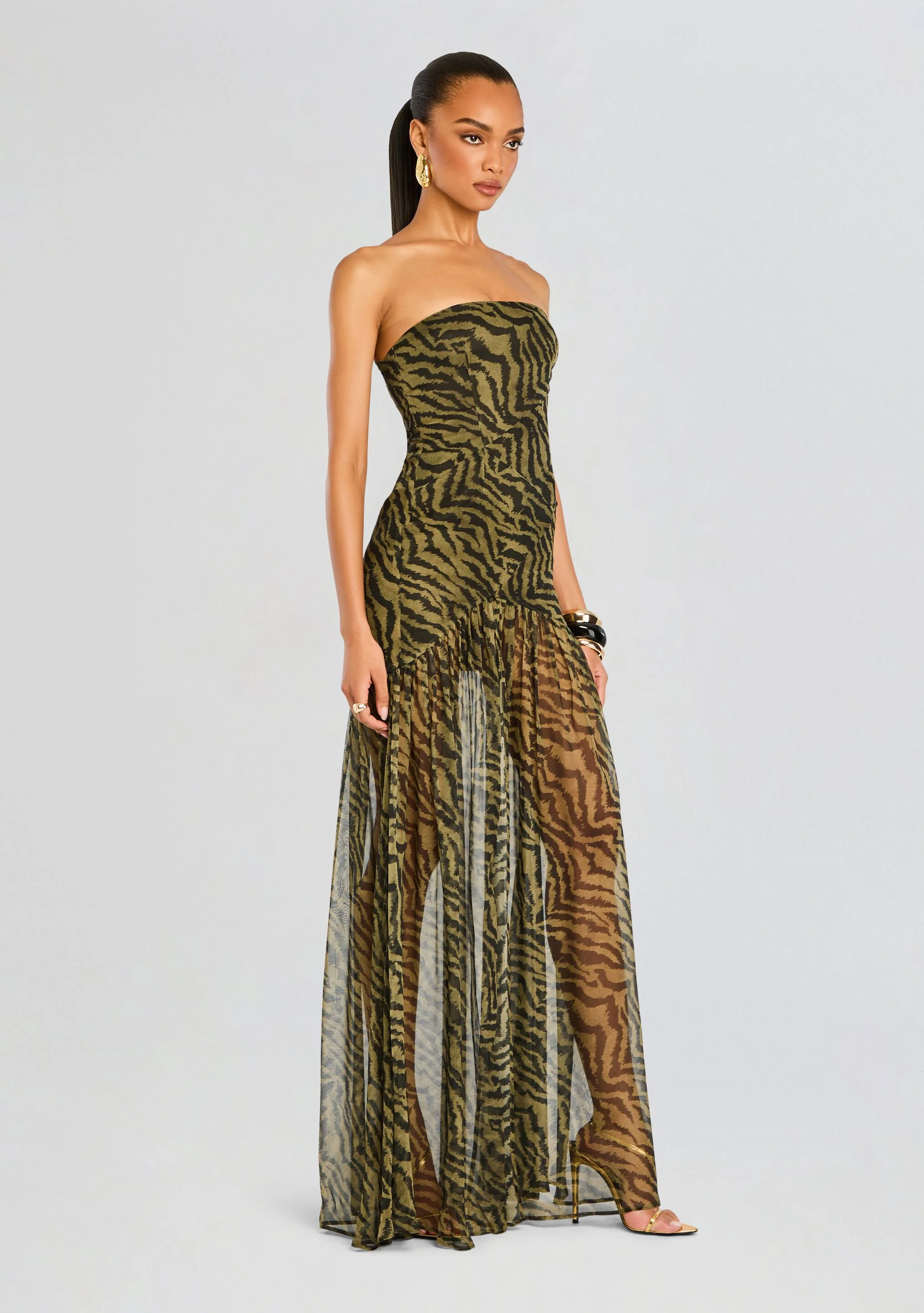 Nicole Silk Chiffon Dress - Image 3