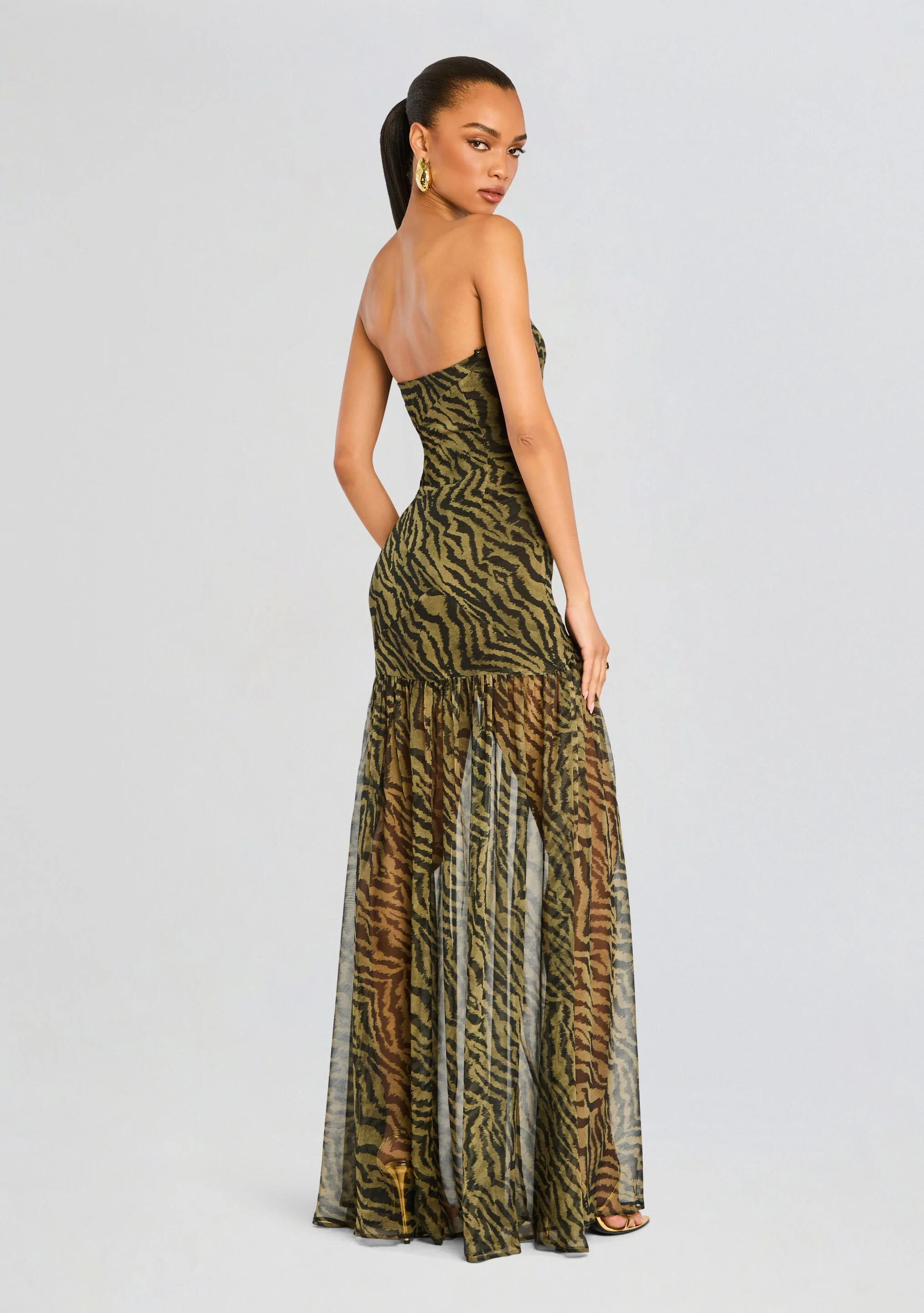 Nicole Silk Chiffon Dress - Image 4