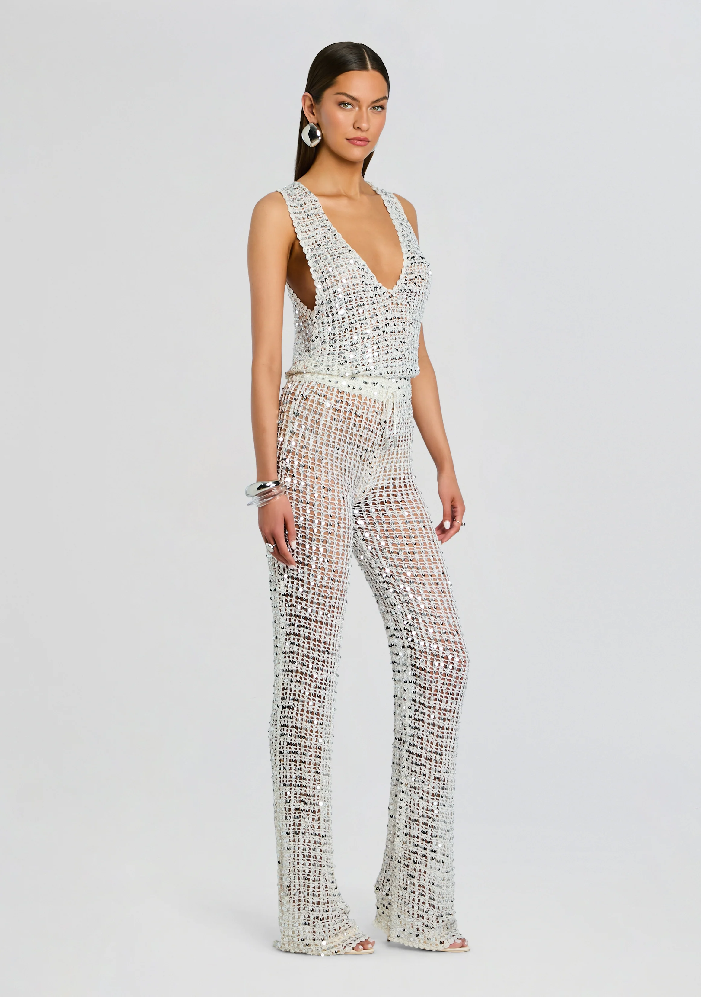 Nirvana Sequin Crochet Jumpsuit - Image 3