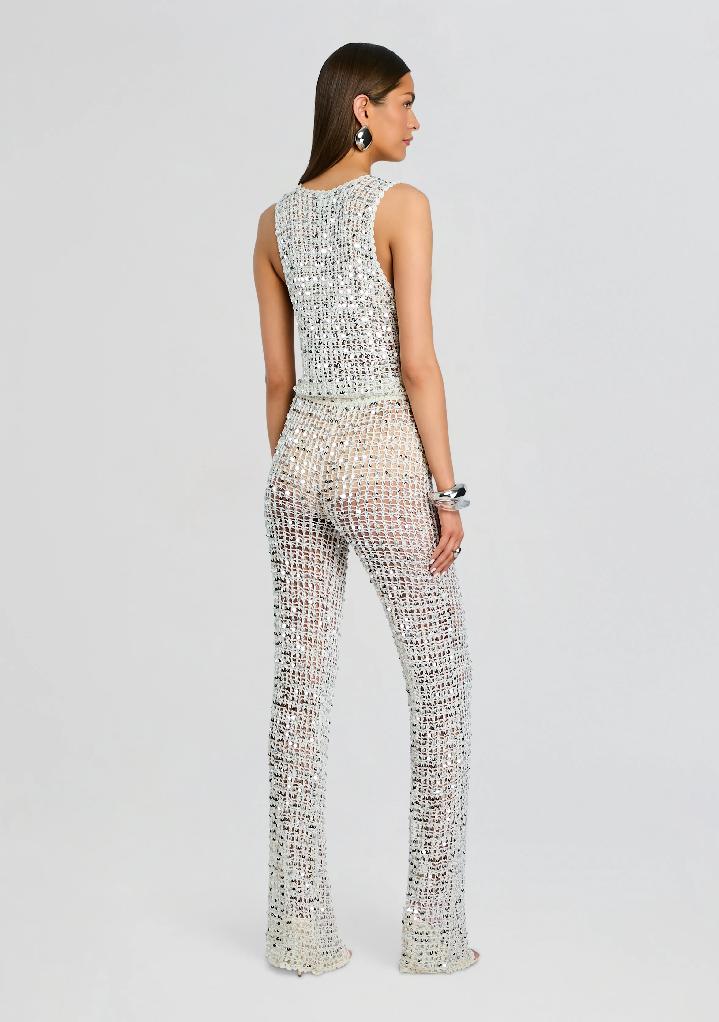Nirvana Sequin Crochet Jumpsuit - Image 4