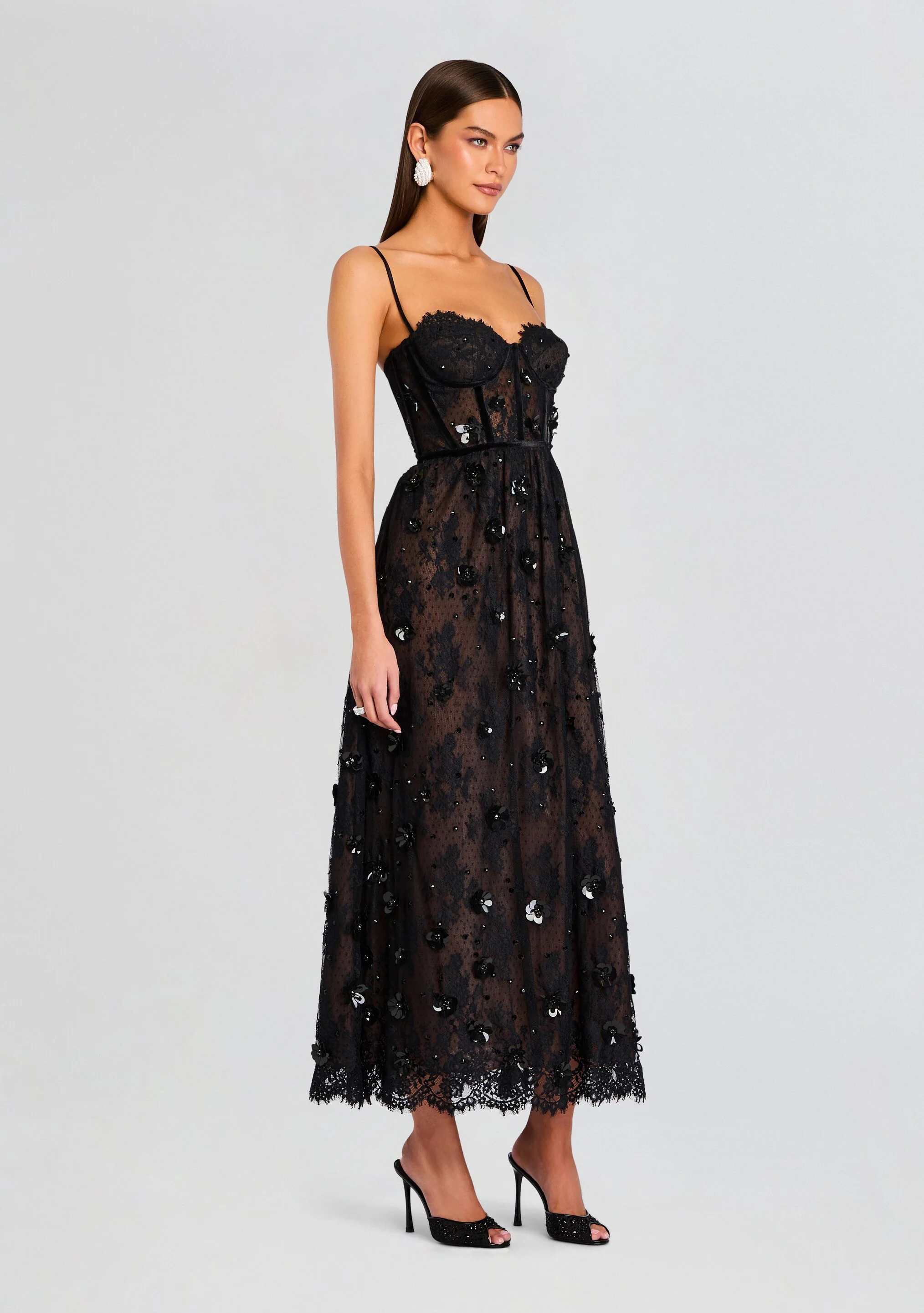 Noema Embellished Lace Dress - Image 3