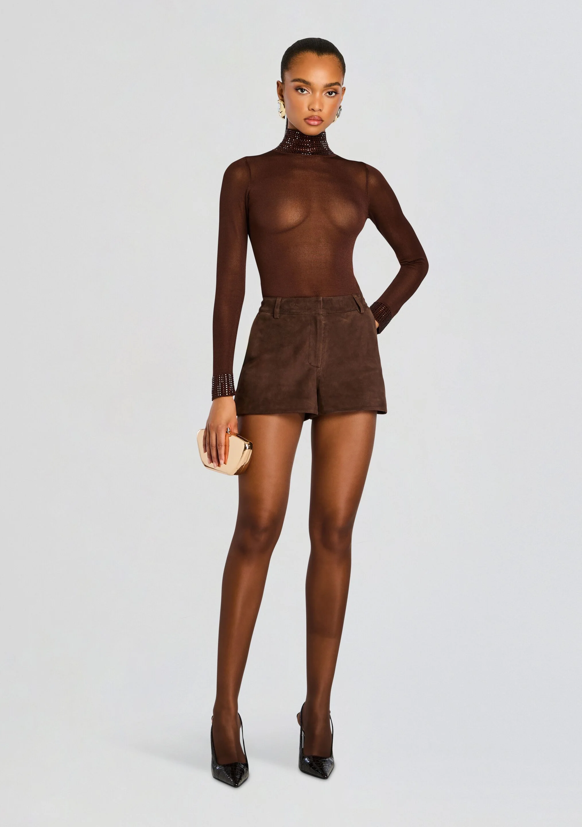 Naya Suede Leather Short - Image 5