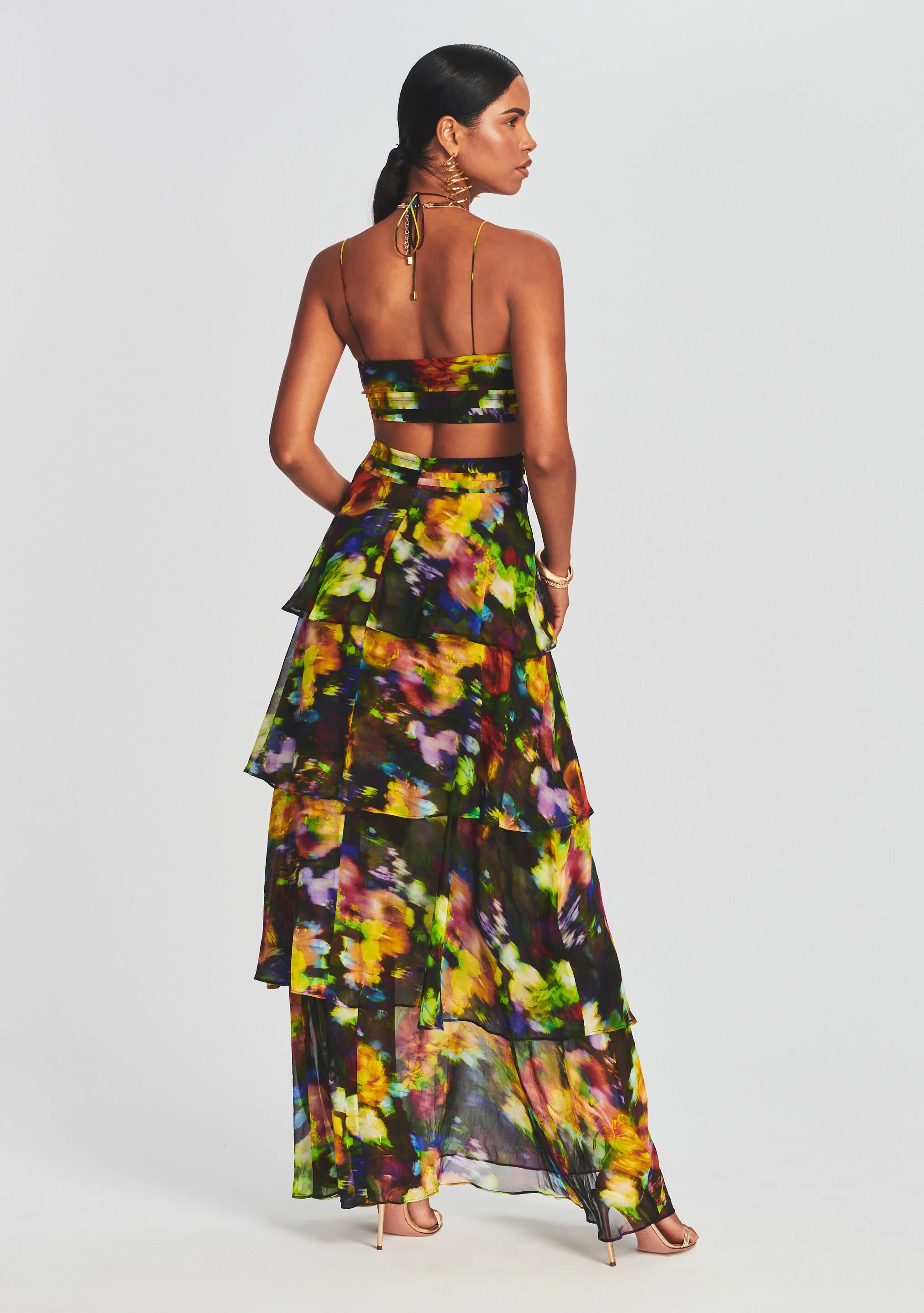 Paulina Silk Chiffon Dress - Image 4