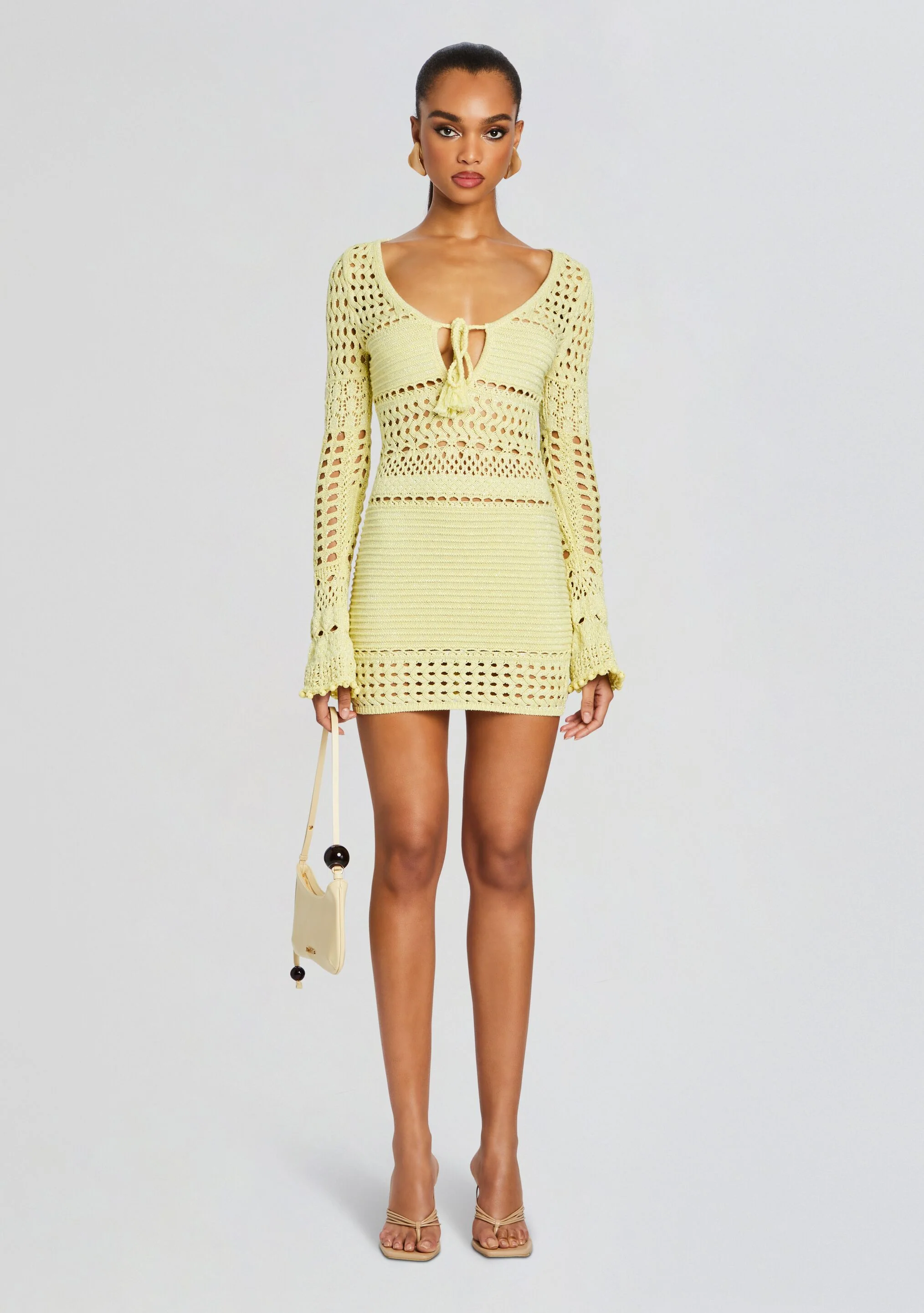 Peony Knit Crochet Dress - Image 6