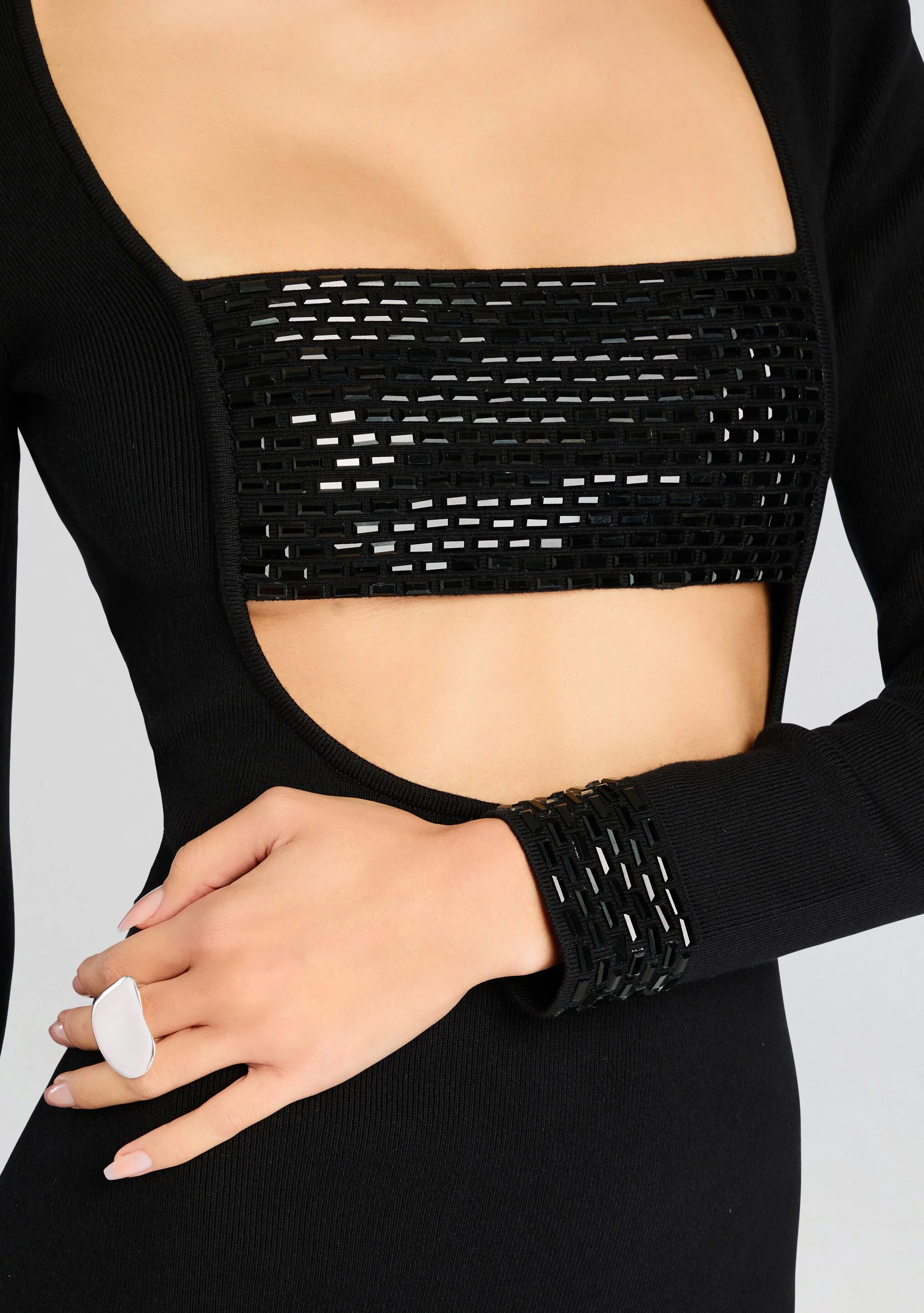Raelle Embellished Knit Dress - Image 3