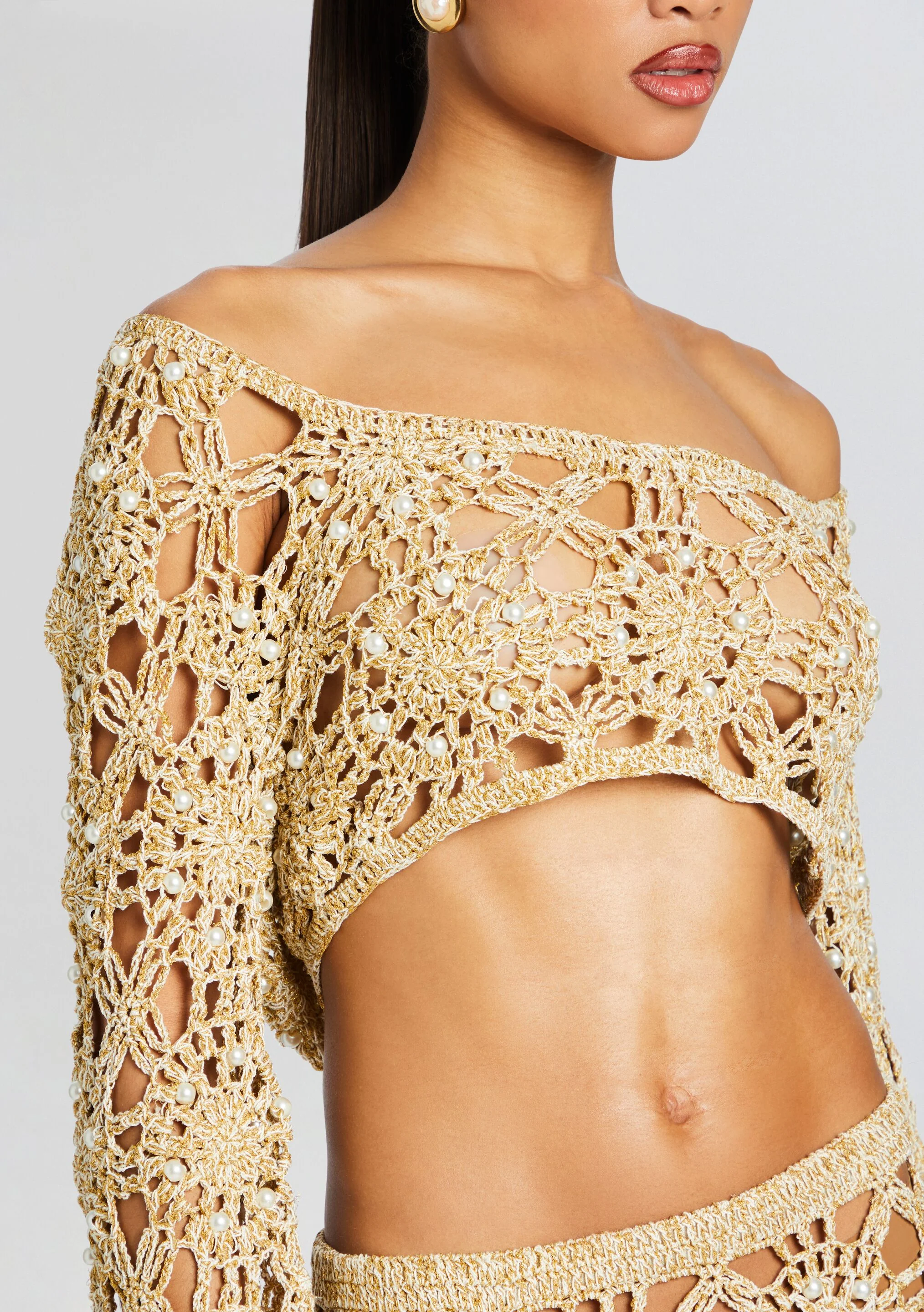 Sadie Knit Crochet Top - Image 2