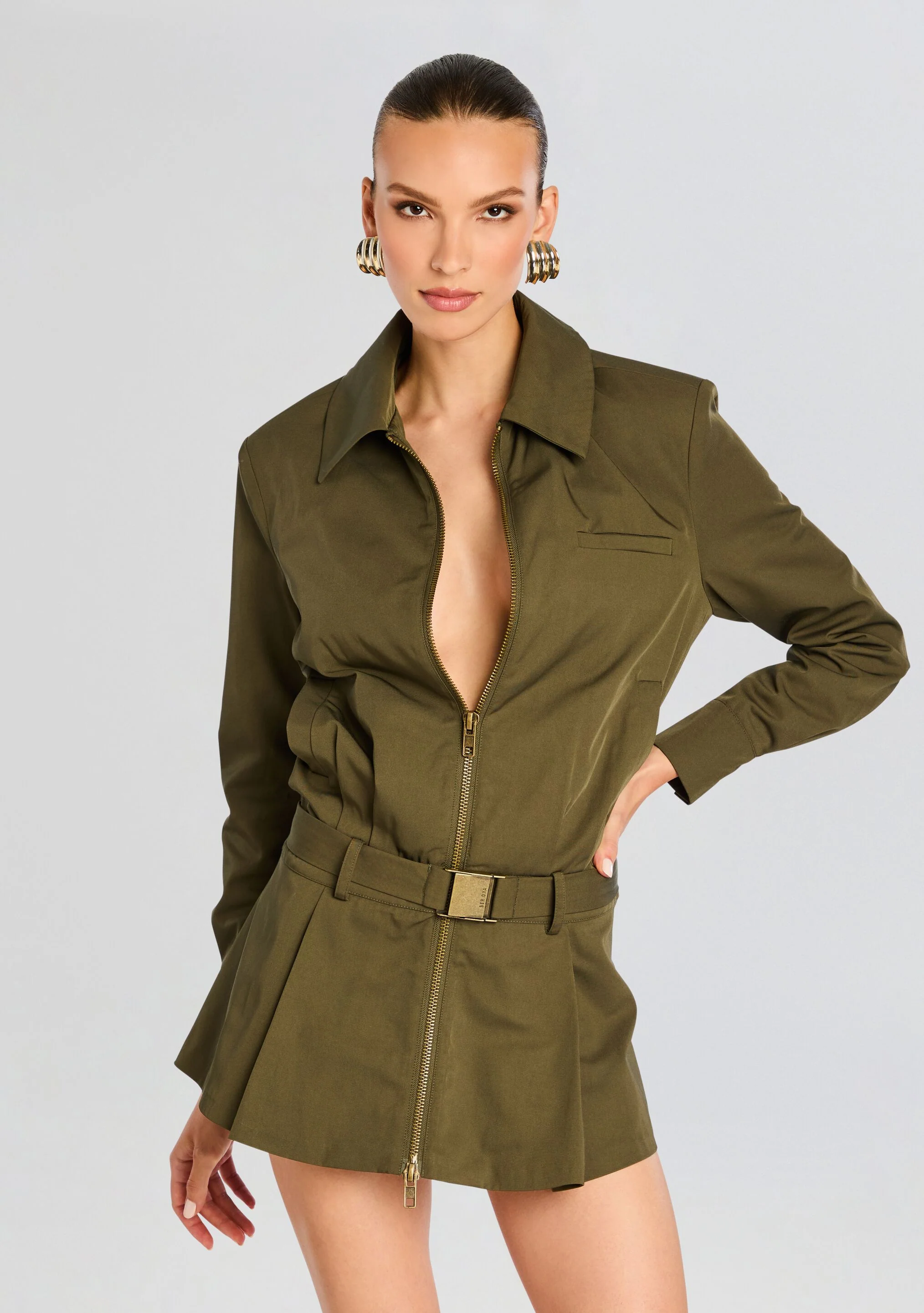 Sanders Twill Bomber Jacket Dress - Image 6