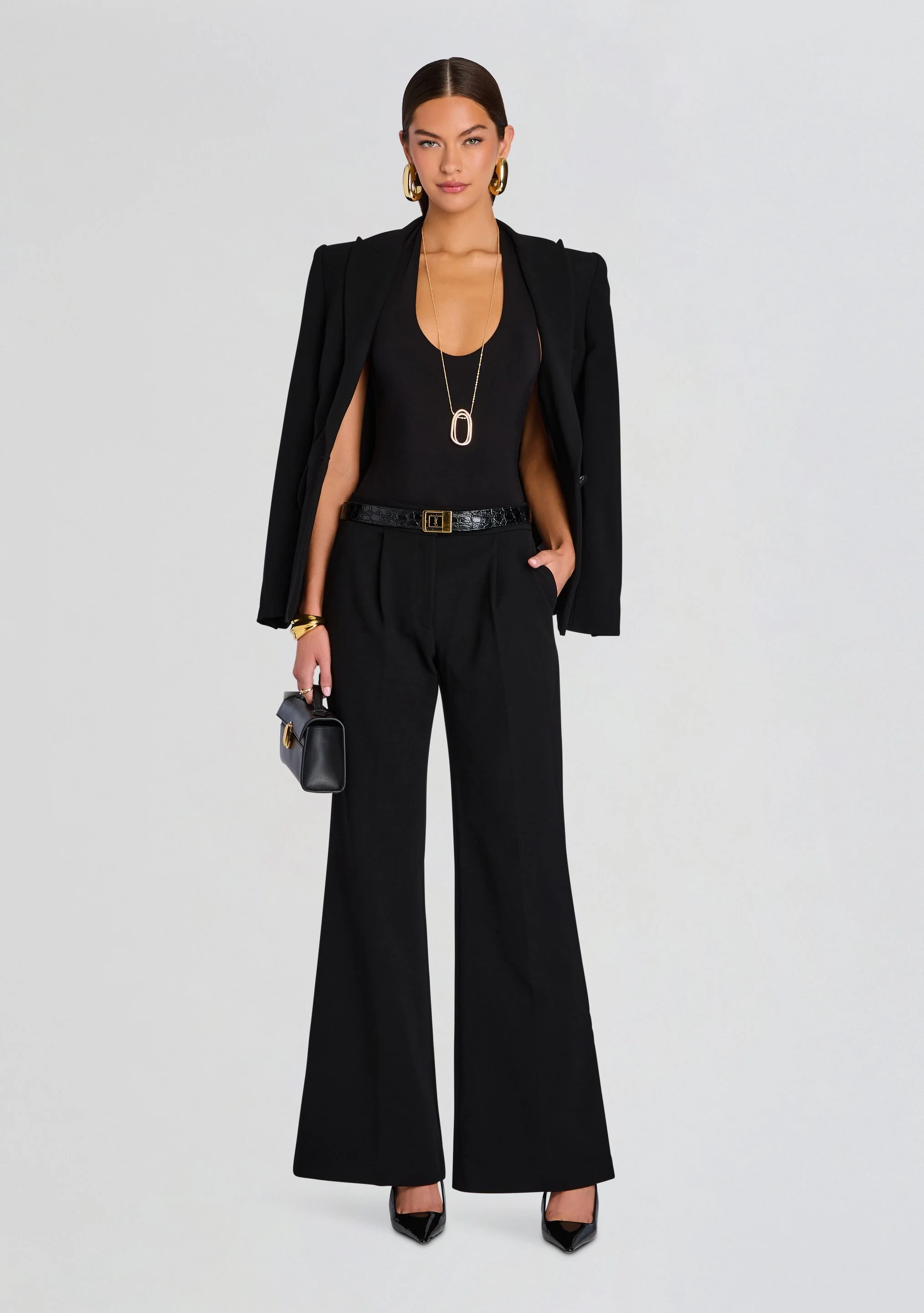 Pin Tuck Palazzo Pant - Image 5