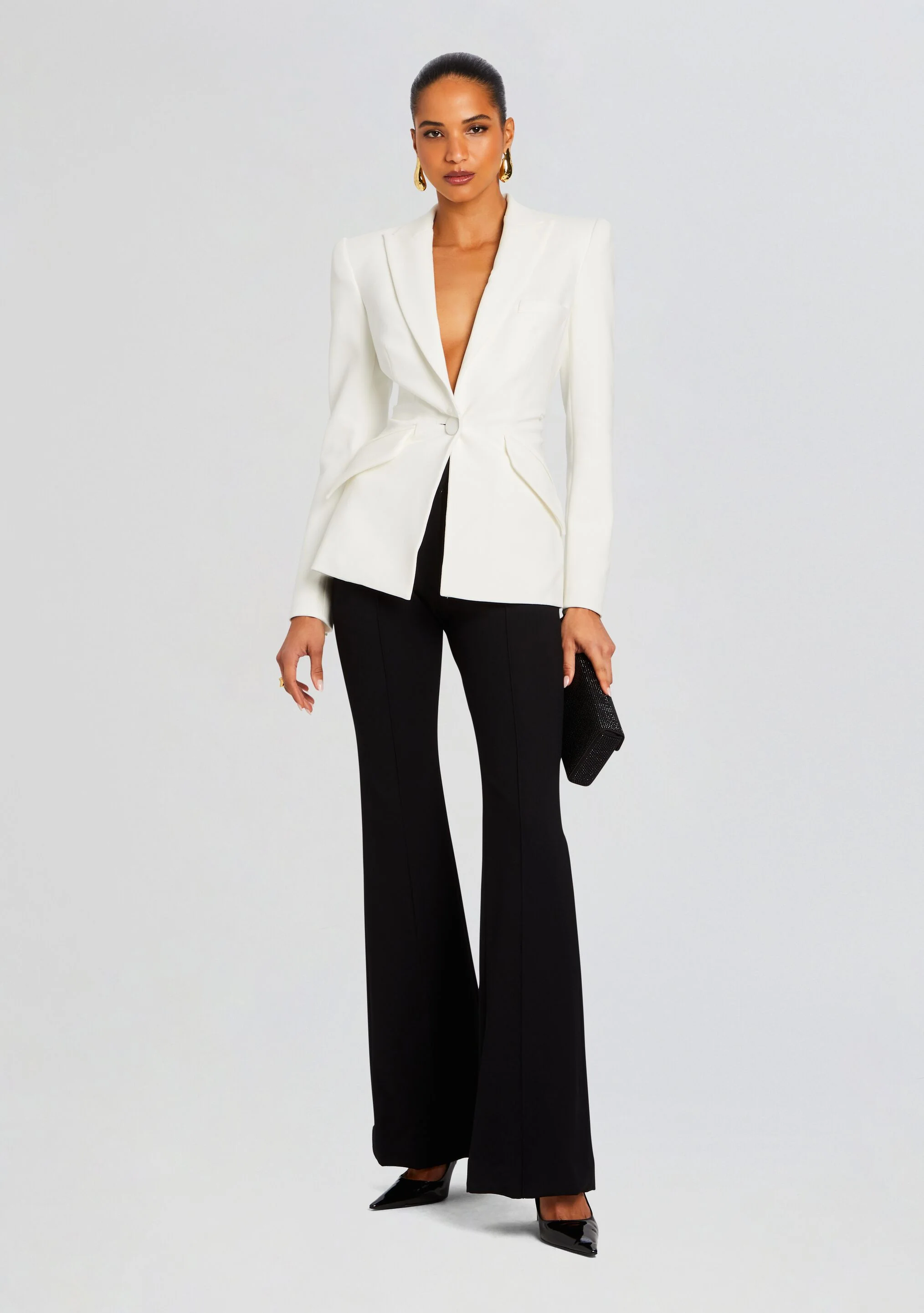 Sloan Structured Blazer With Detachable Bow - Image 5