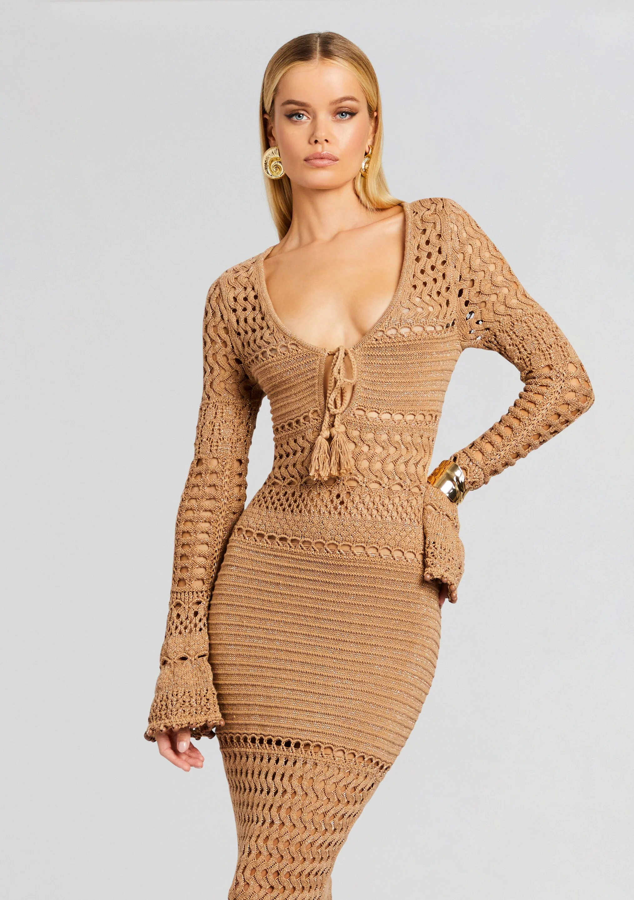Sereno Knit Crochet Dress - Image 5