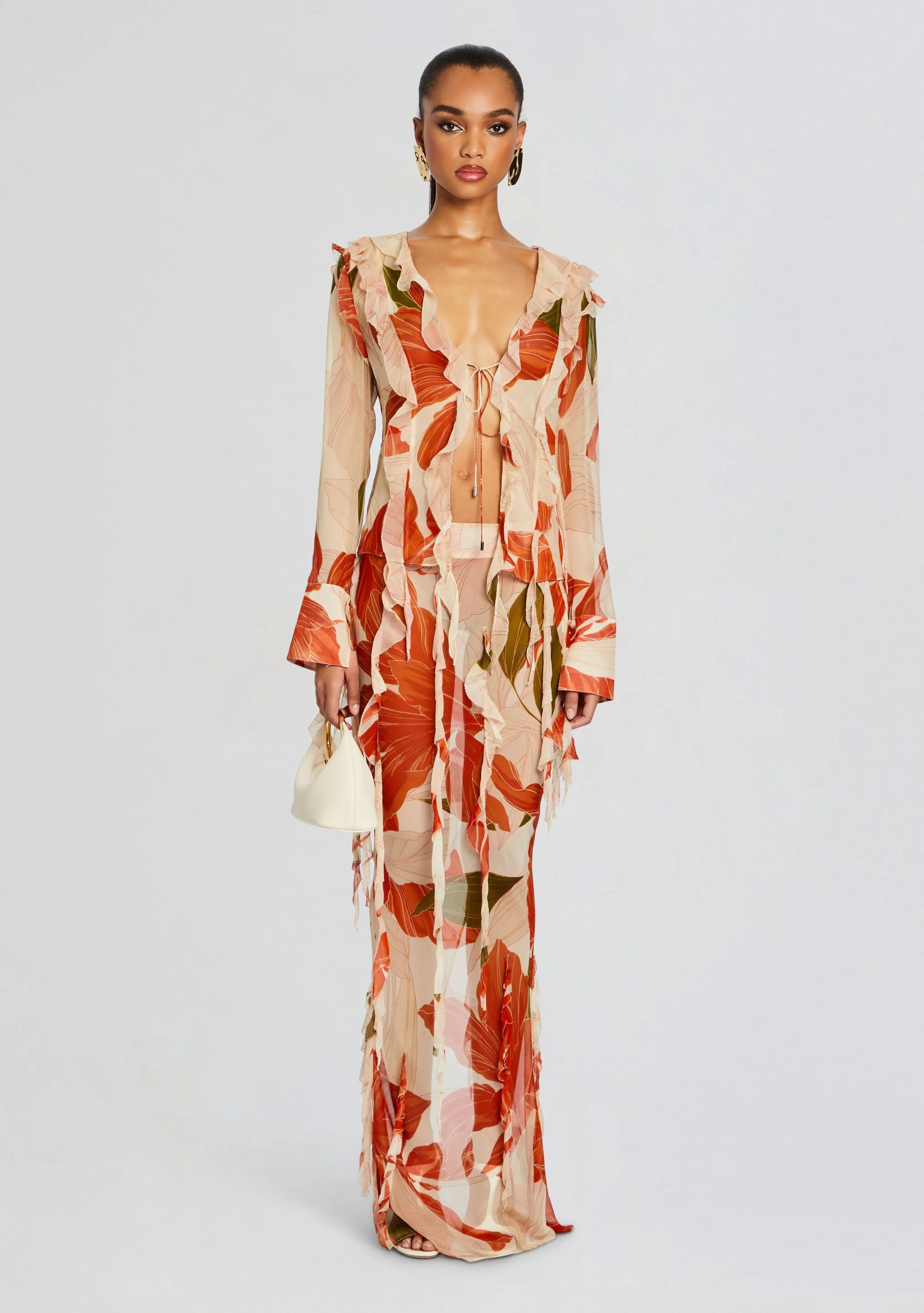 Sybil Silk Chiffon Skirt - Image 2