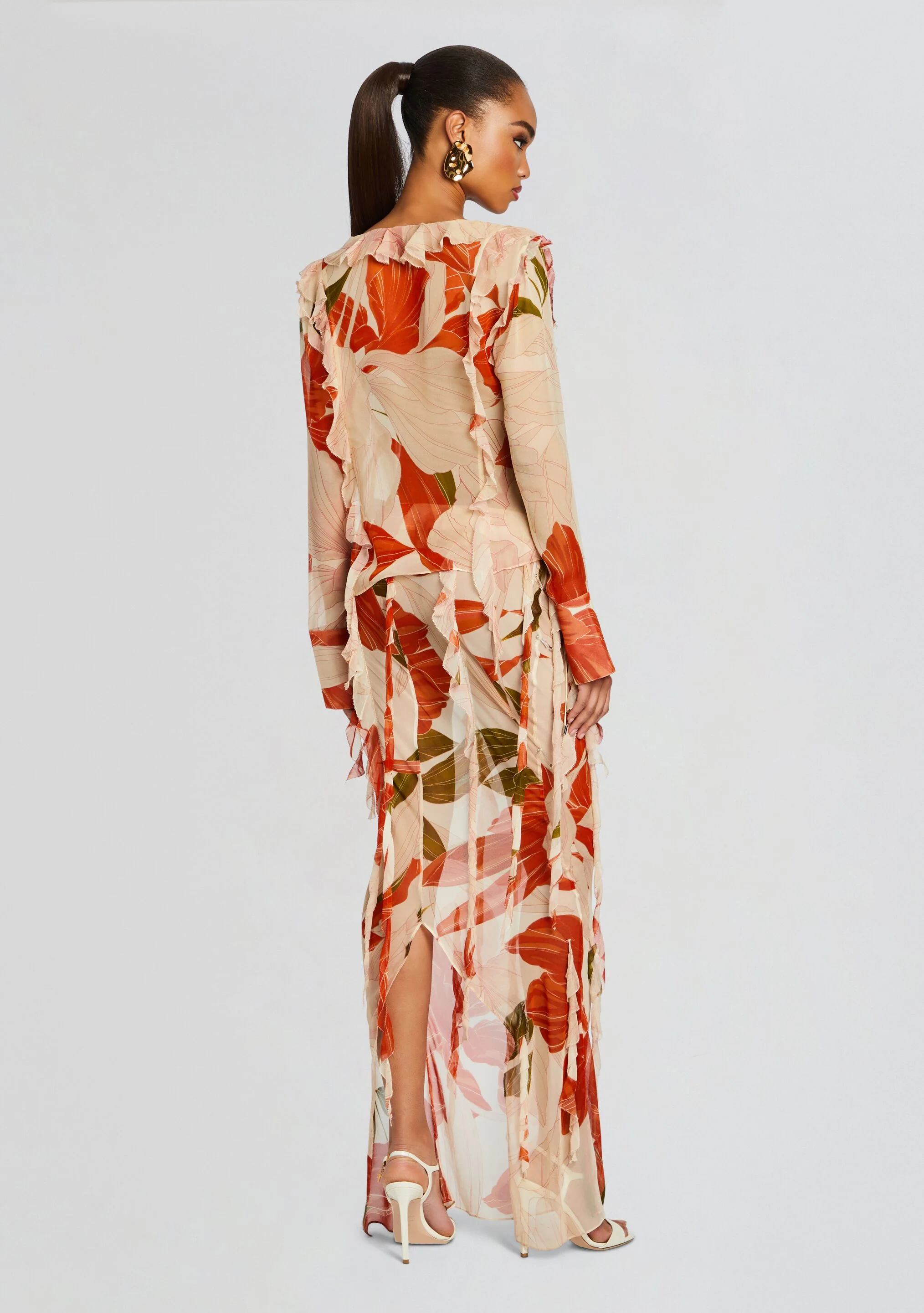 Sybil Silk Chiffon Skirt - Image 4